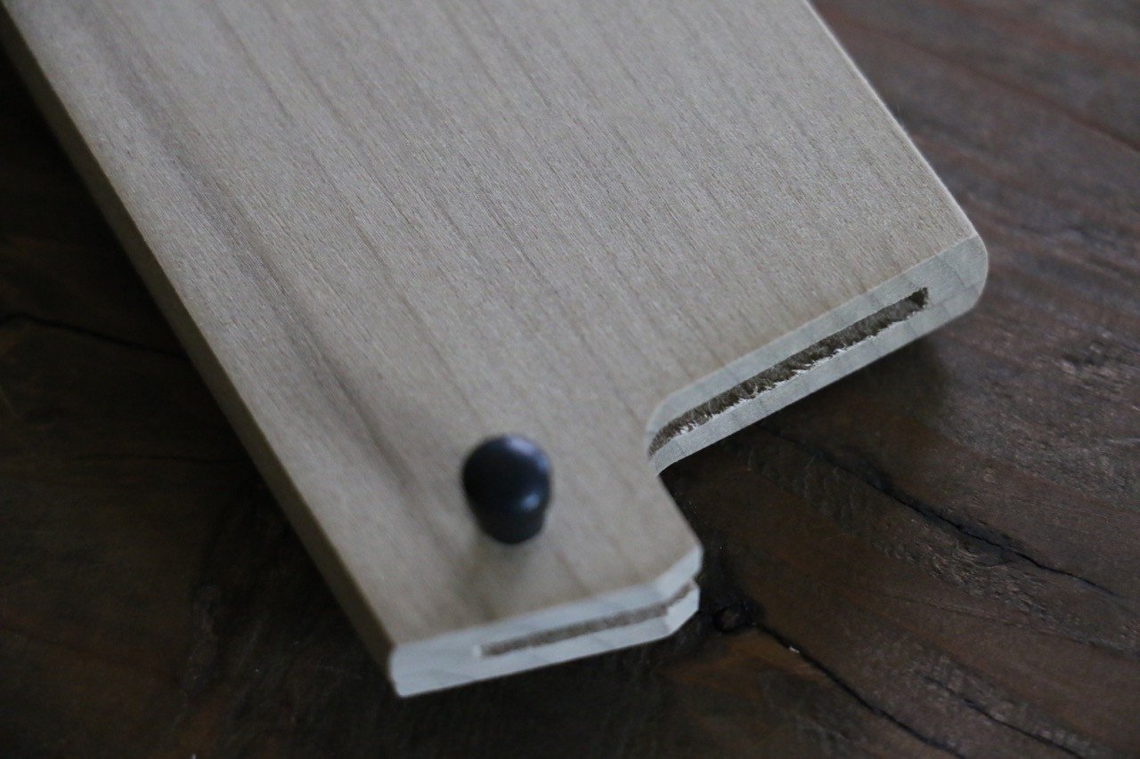 Premium Magnolia Saya Sheath for 240mm Sujihiki Knife - Handcrafted Plywood Pin - Perfect for Japanese Kitchen, Sushi Chefs & Meat Slicing