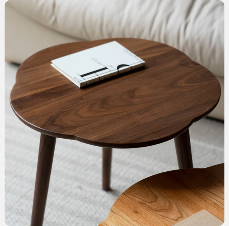 Premium Black Walnut & Cherry Solid Wood Coffee Table - Handcrafted Rustic Modern Living Room Centerpiece for Home Decor