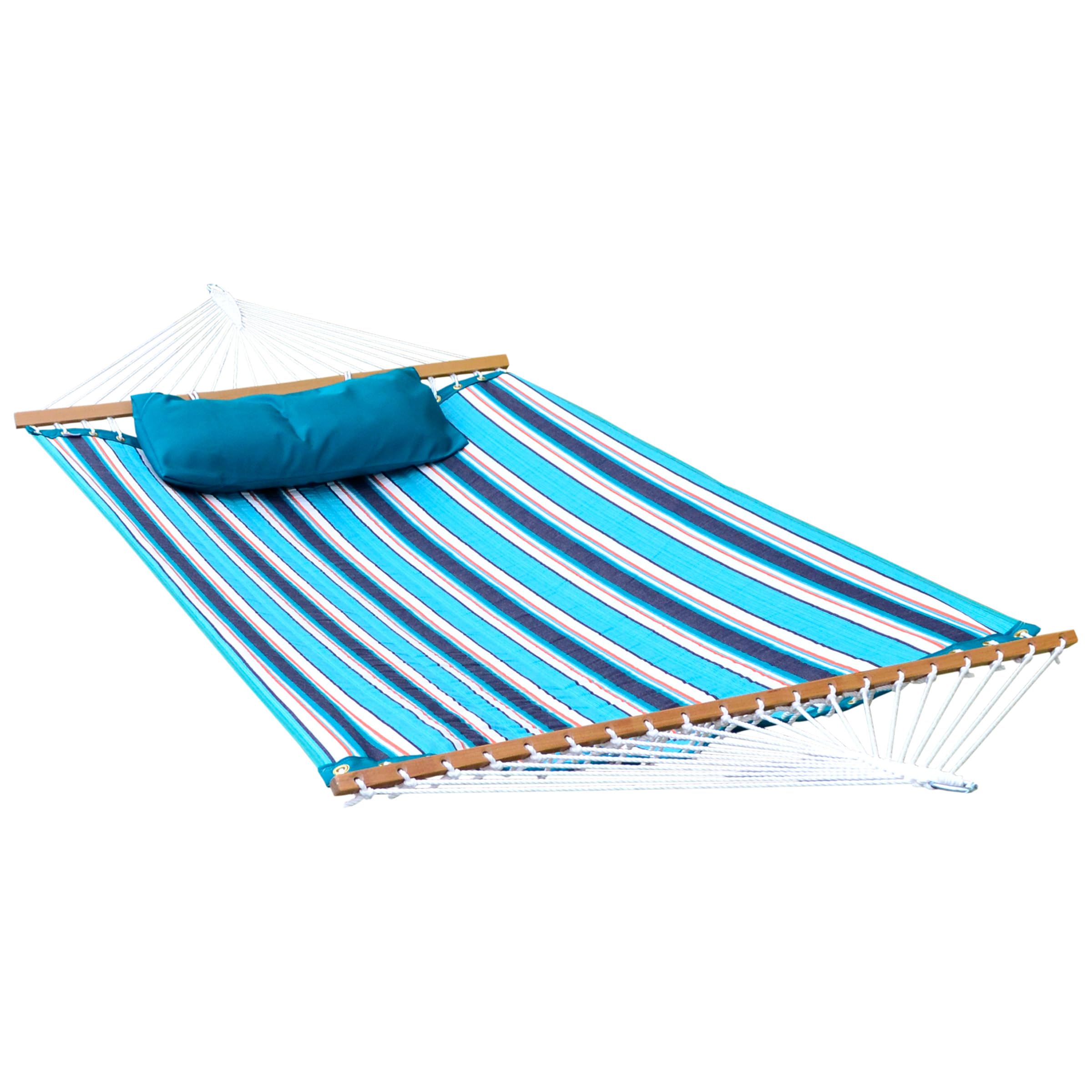 11' Reversible Sunbrella Quilted Hammock - Outdoor Patio Swing Bed for Backyard, Garden & Beach - Waterproof & UV Resistant Hammock Chair for Relaxing and Lounging