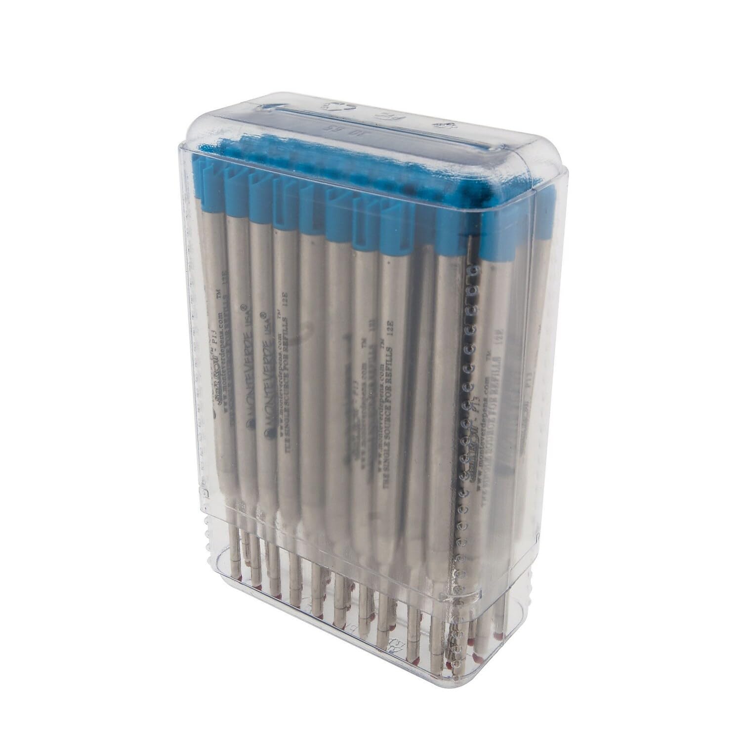 Monteverde Capless Ceramic Gel Refill for Parker Ballpoint Pens - Fine Turquoise Ink (P424TQ) | Smooth Writing for Office, School & Everyday Use