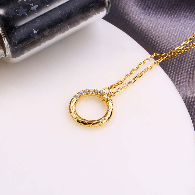 14K Gold Clear Quartz Sun Pendant Necklace Set - Elegant Spiritual Jewelry for Women | Perfect for Meditation, Yoga & Energy Healing | TB1475