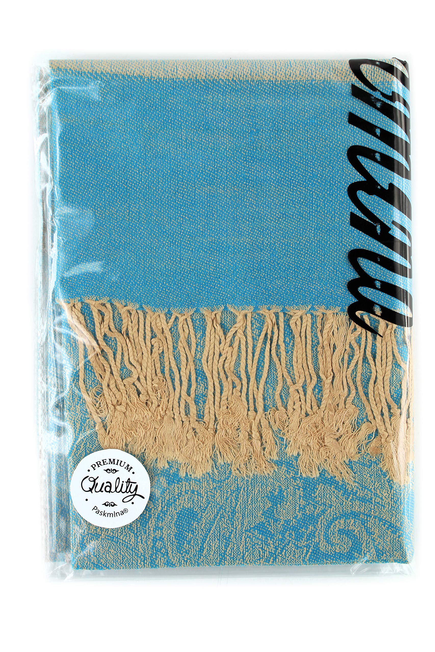 PASKMLNA Paisley Jacquard Pashmina Shawl Wrap Scarf Stole - Elegant Women's Fashion Accessory for Parties, Weddings & Evening Events