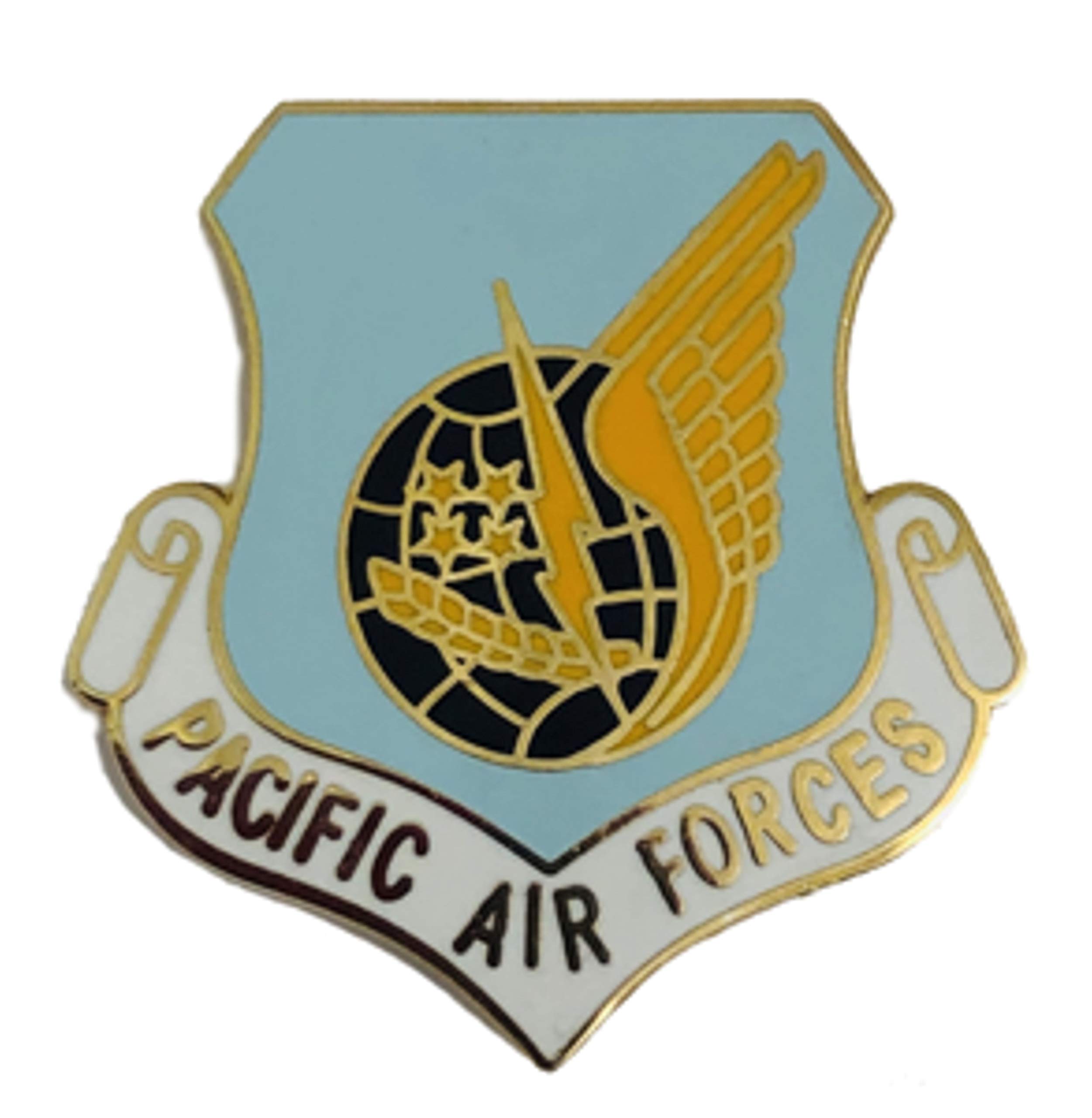 Vintage U.S. Air Force PACAF Hat Pin - Pre-1992 Colors Military Collectible for Veterans & History Buffs - Perfect for Display, Gifts & Air Force Memorabilia Collections