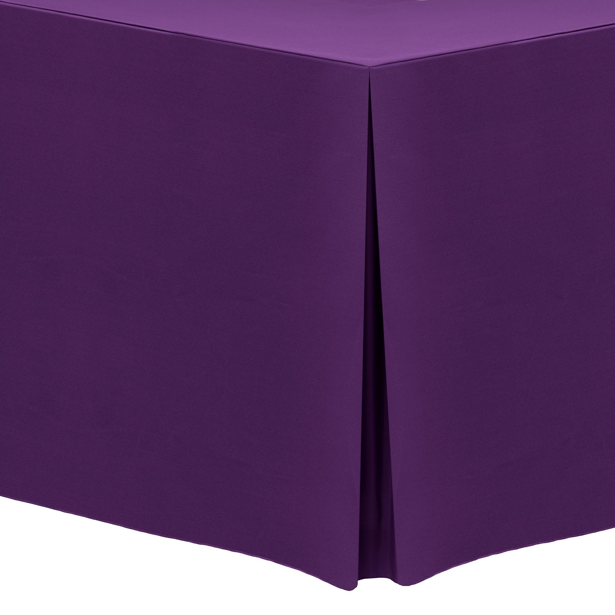 Premium 6 ft. Polyester Fitted Tablecloth - Perfect for 18x72 Inch Banquet & Folding Rectangular Tables (42