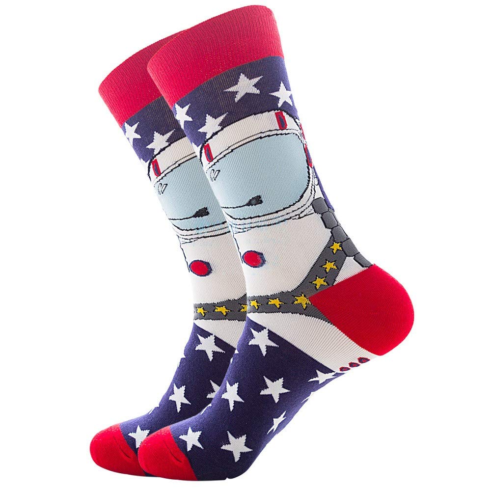 Funny Men's Socks 10 Pack - Colorful Cotton Novelty Dress Socks for Couples with Fashion Patterns | Perfect for Gifts, Streetwear, and Casual Outfits
