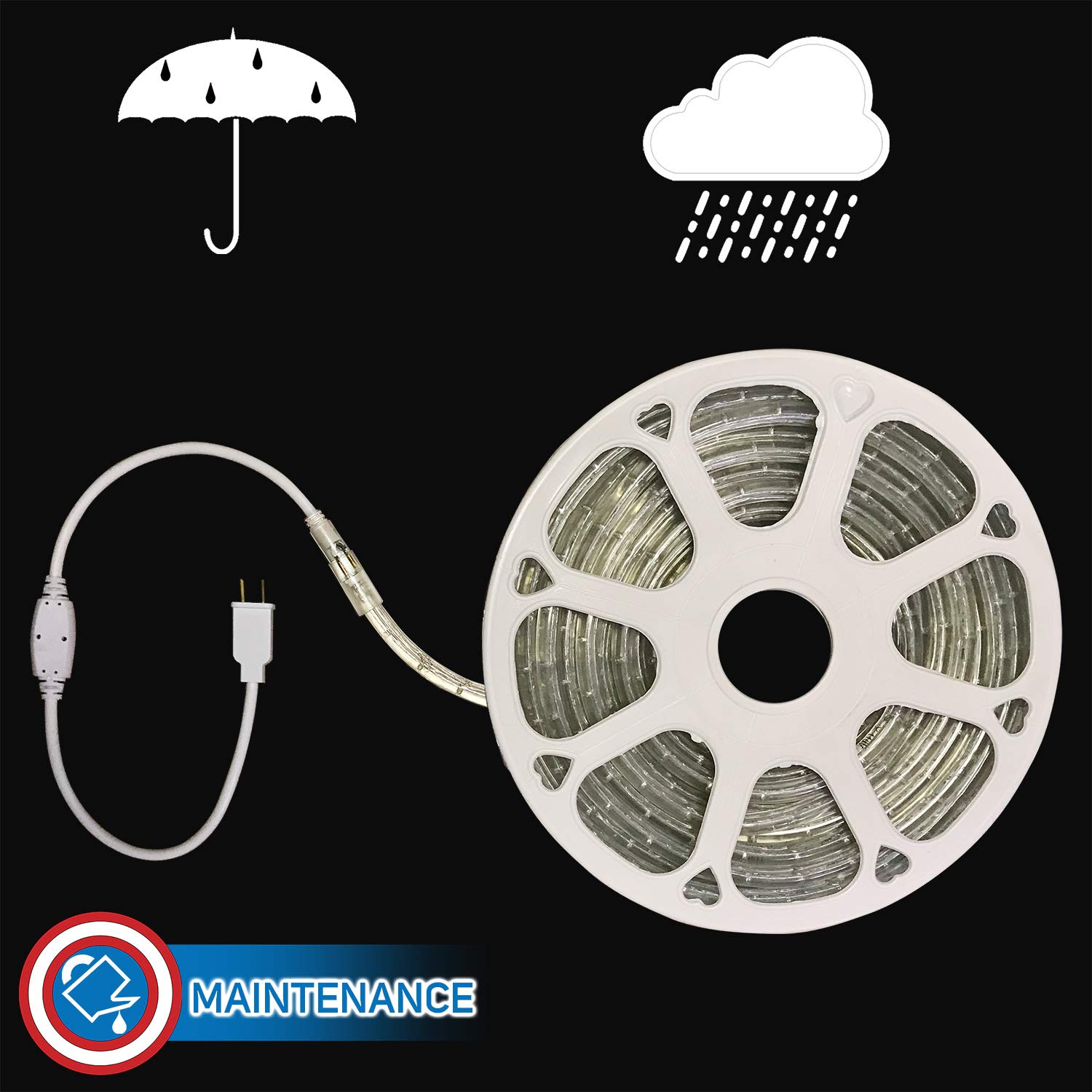 Russell Decor 200ft/60m LED Rope Lights - Waterproof Flexible String Tube Lights for Indoor & Outdoor Decor - Perfect for Saint Patrick's Day, Wedding, Backyard, Patio, Deck & Party Lighting (Green)