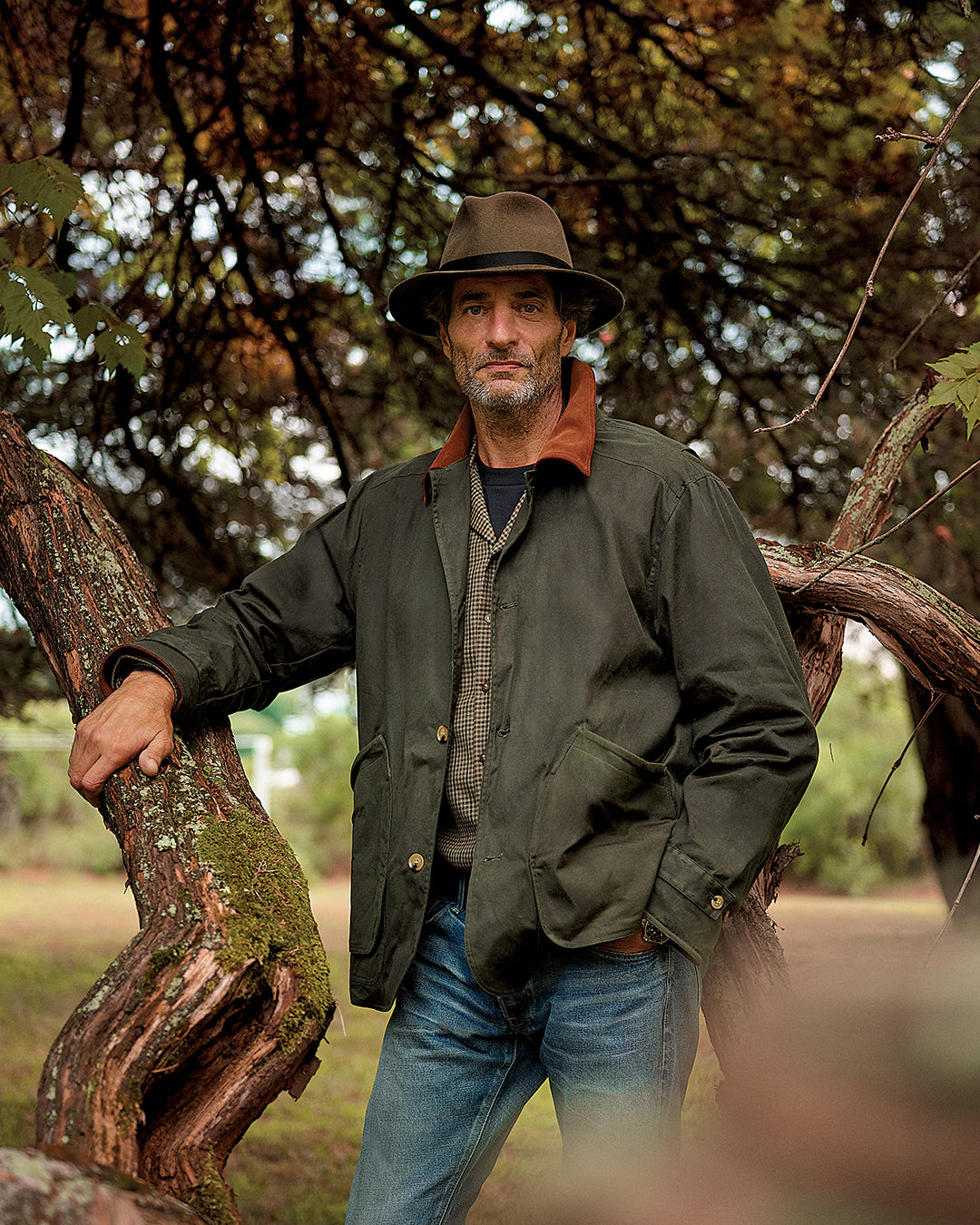 Gamekeeper Jacket - Olive Waxed Canvas Waterproof Hunting Coat for Outdoor Adventures | Durable & Stylish for Hiking, Camping & Field Sports