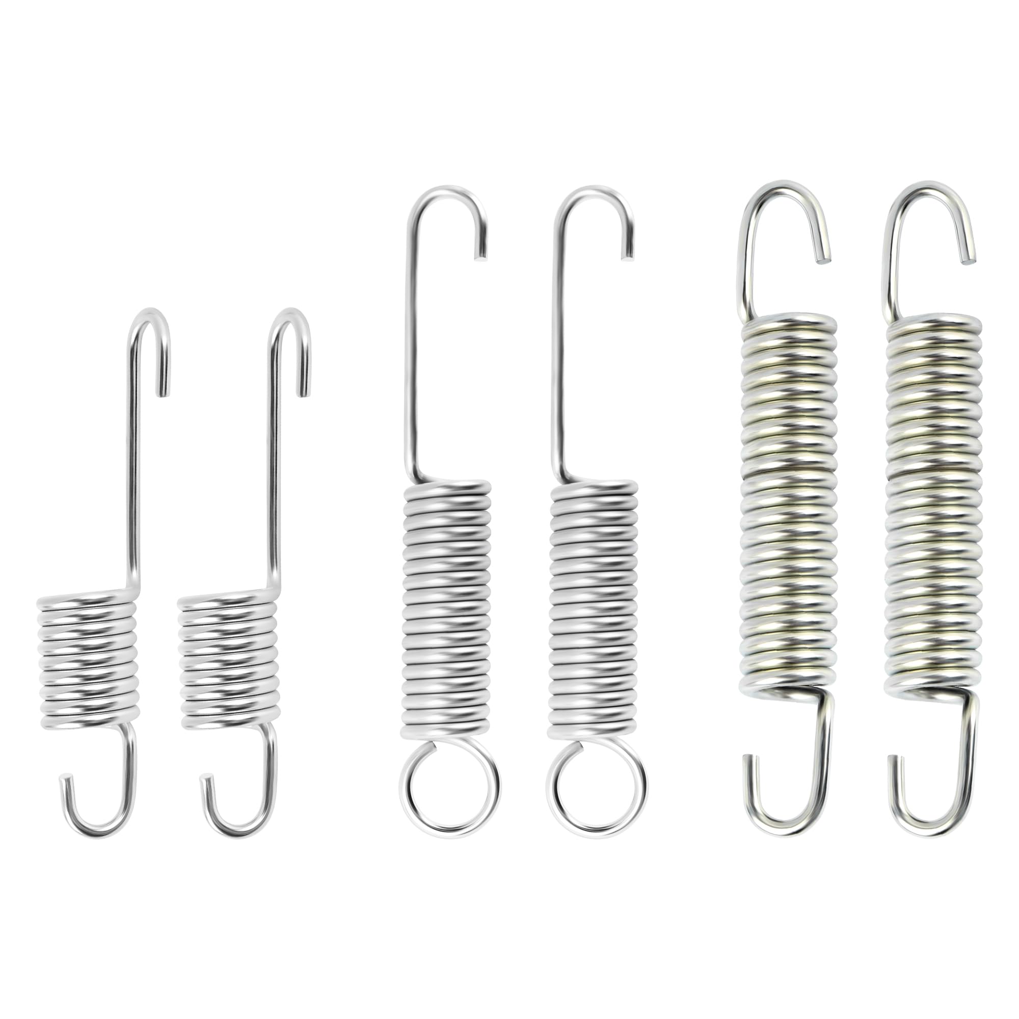 6PCS Motorcycle Kickstand Springs Kit - 3 Sizes, Steel for Mini Bikes & E-Bikes - Durable Stand Accessories