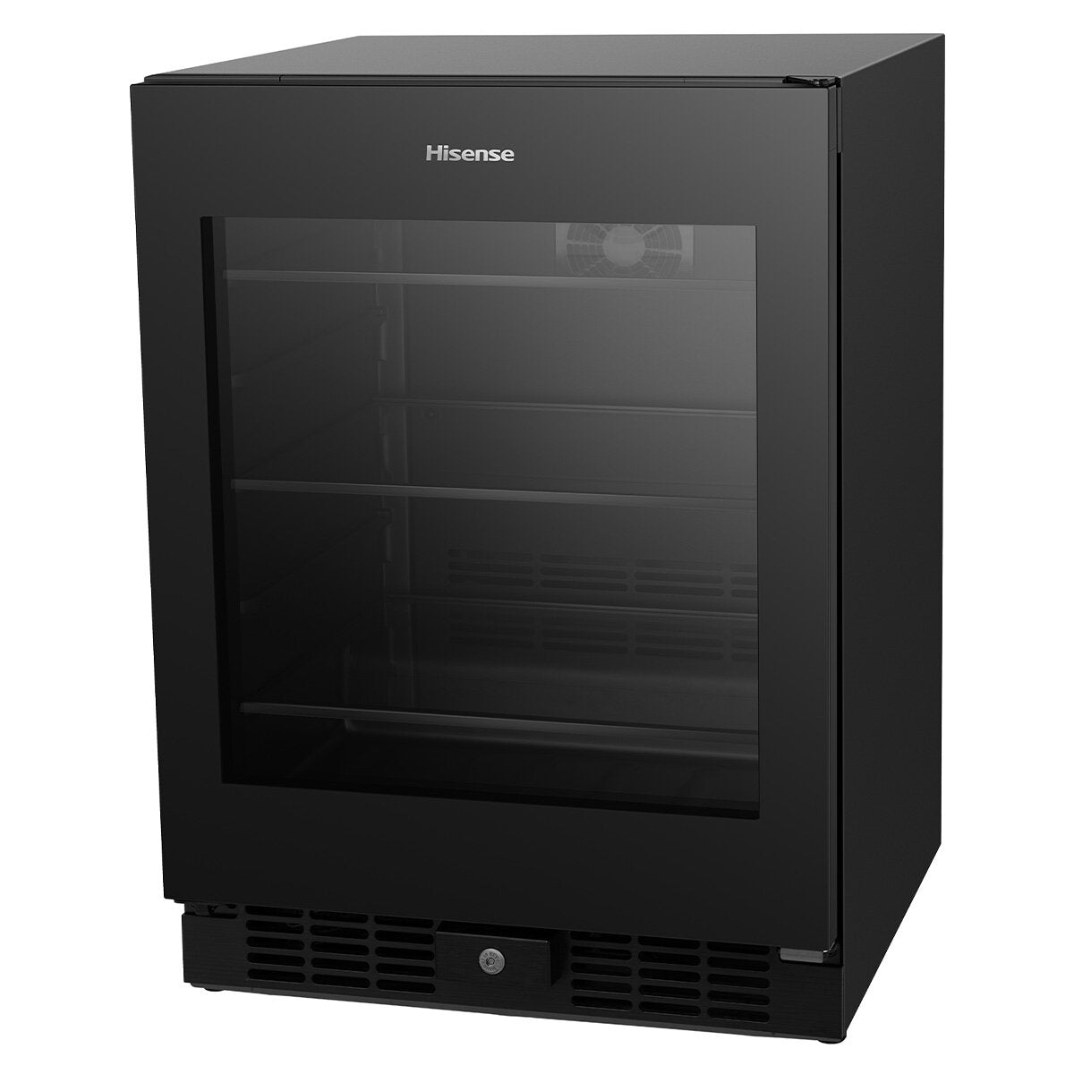 Hisense 140 Can Beverage Cooler HRBC137 - Energy Efficient Mini Fridge for Soda, Beer & Wine - Perfect for Home Bar, Office, or Man Cave (Black)