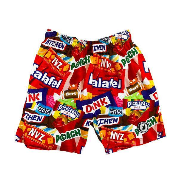 Men's Pickleball Shorts - Sweet Flow 7 Candy Snack Design | Breathable & Comfortable Athletic Shorts for Pickleball, Tennis & Casual Wear
