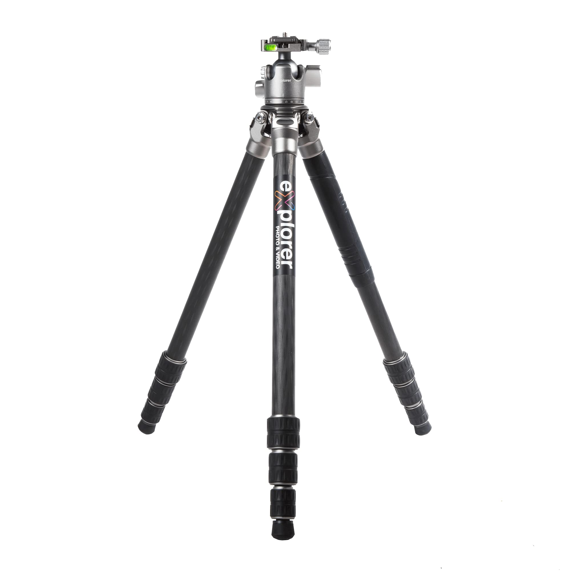 Explorer EX-EXP Expedition 4-Section Carbon Fiber Travel Tripod & Monopod with BX-33 Ball Head - Lightweight Compact Camera Stand for Travel Photography, Hiking & Outdoor Adventures