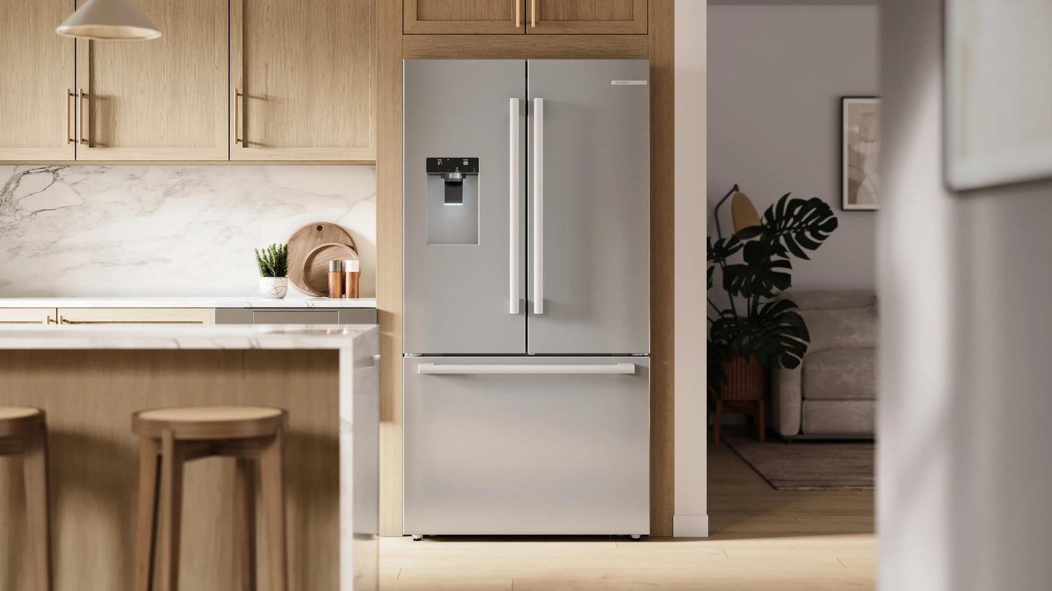 Bosch B36CD52SNS 500 Series 36 Inch French Door Bottom Freezer Refrigerator - Stainless Steel with Anti-Fingerprint Coating, No Frost Technology - Perfect for Modern Kitchens & Large Families