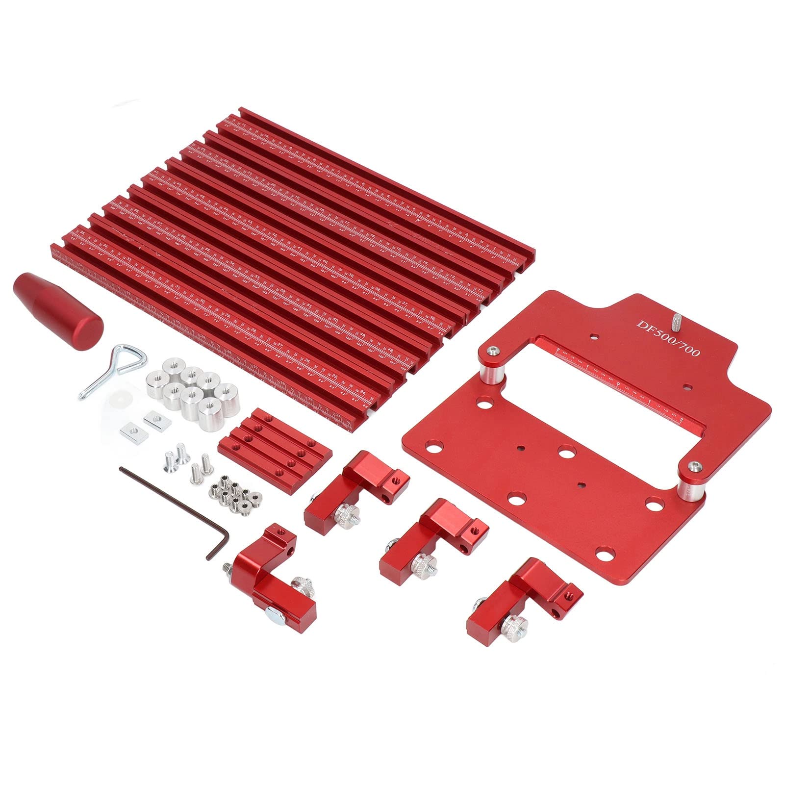 Aluminum Alloy Saw Rail Woodworking Track Guide - Universal Parallel Tool Compatible with DF500 & DF700 Wood Tenoning Machines - Perfect for Precision Woodworking, Cabinet Making, and DIY Projects