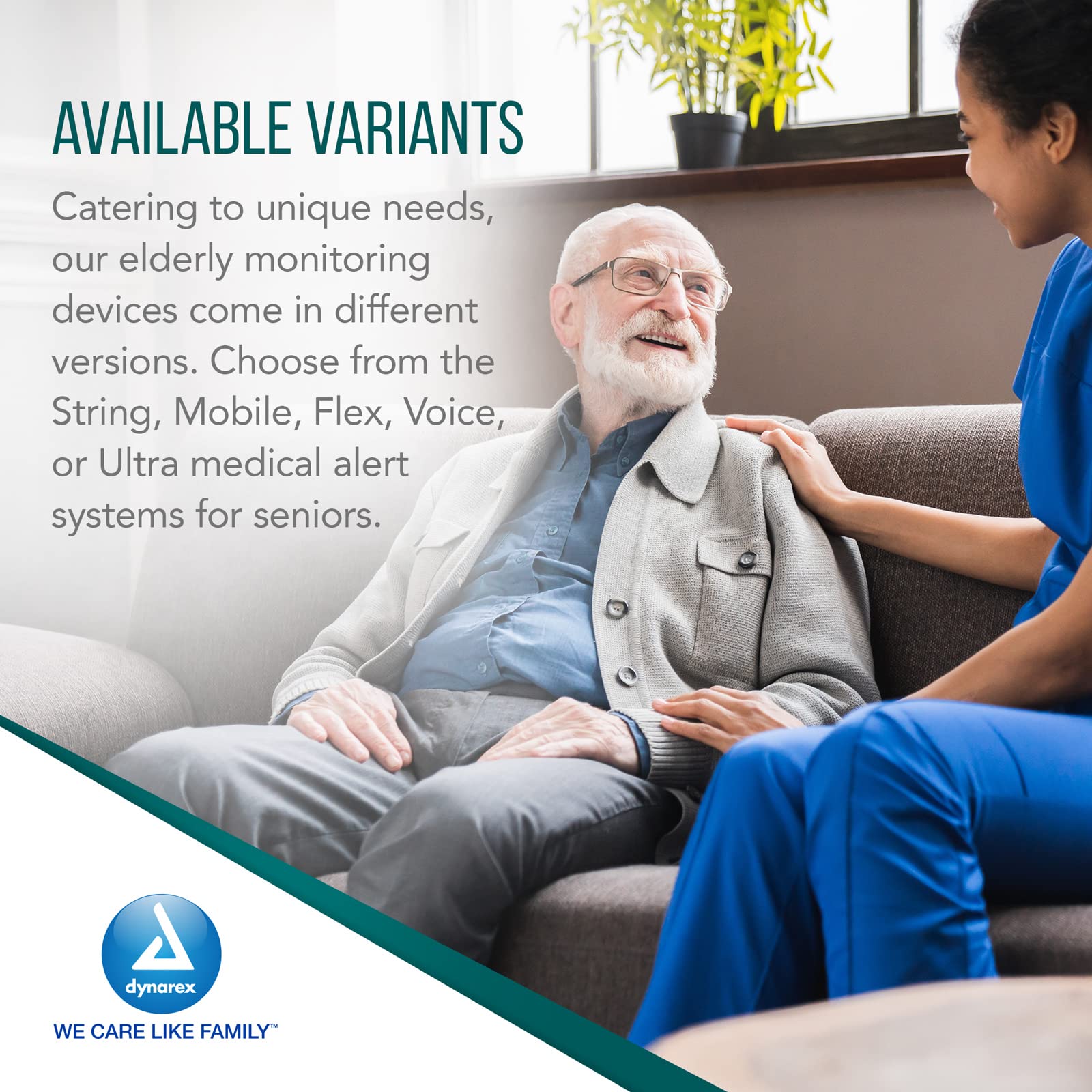 Dynarex Protech String Monitor - Elderly Fall Prevention Alarm for Beds & Chairs | Pressure-Sensitive Caregiver Alert System | Home Care, Hospital & Hospice Safety Equipment | Ideal for Dementia Patients & Seniors at Risk of Falling