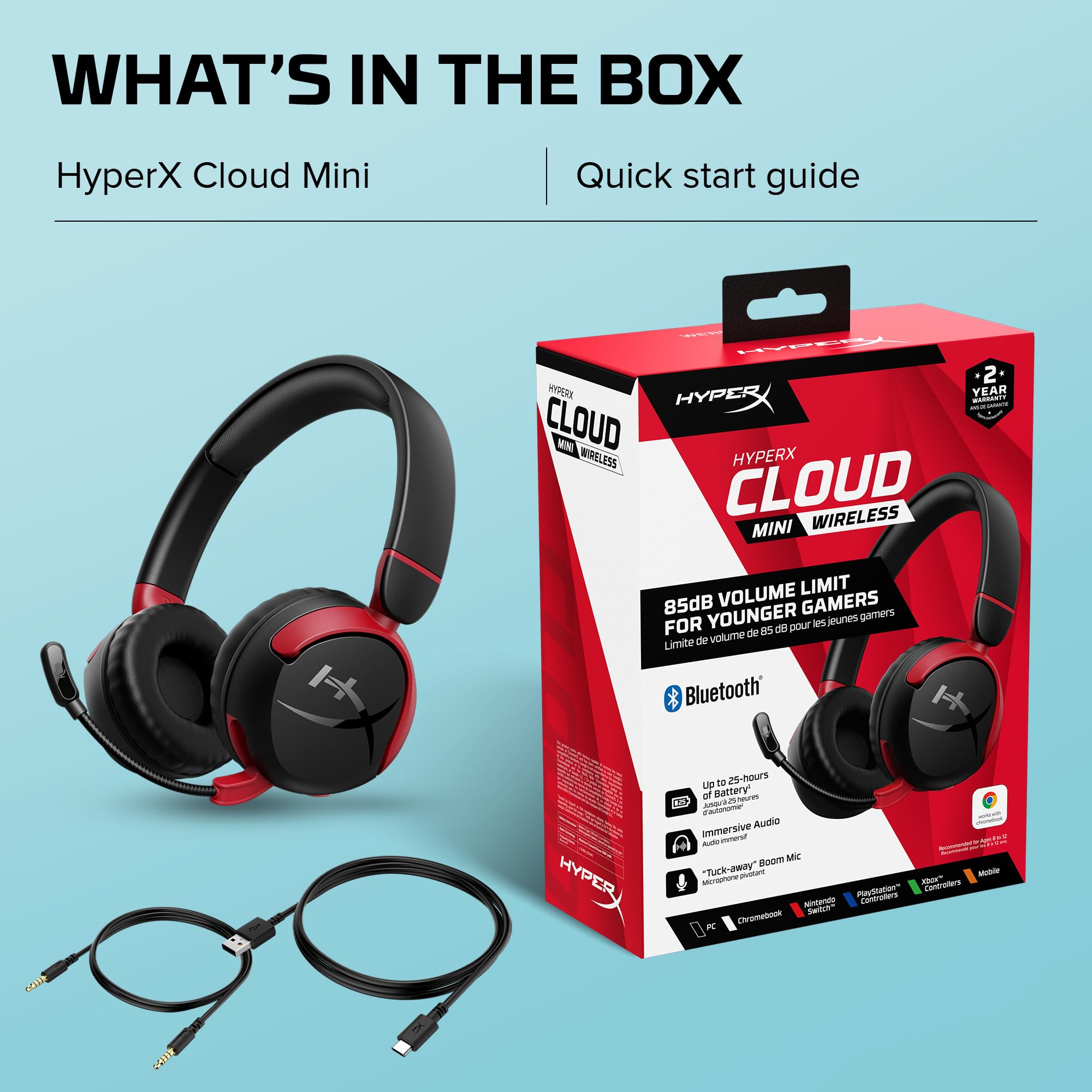 HyperX CloudX Stinger 2 Core Gaming Headset for Xbox - Lightweight Over-Ear Headphones with Noise-Canceling Mic, Swivel-to-Mute Function & 40mm Drivers - Black - Perfect for Xbox Gaming, Online Chat & Streaming