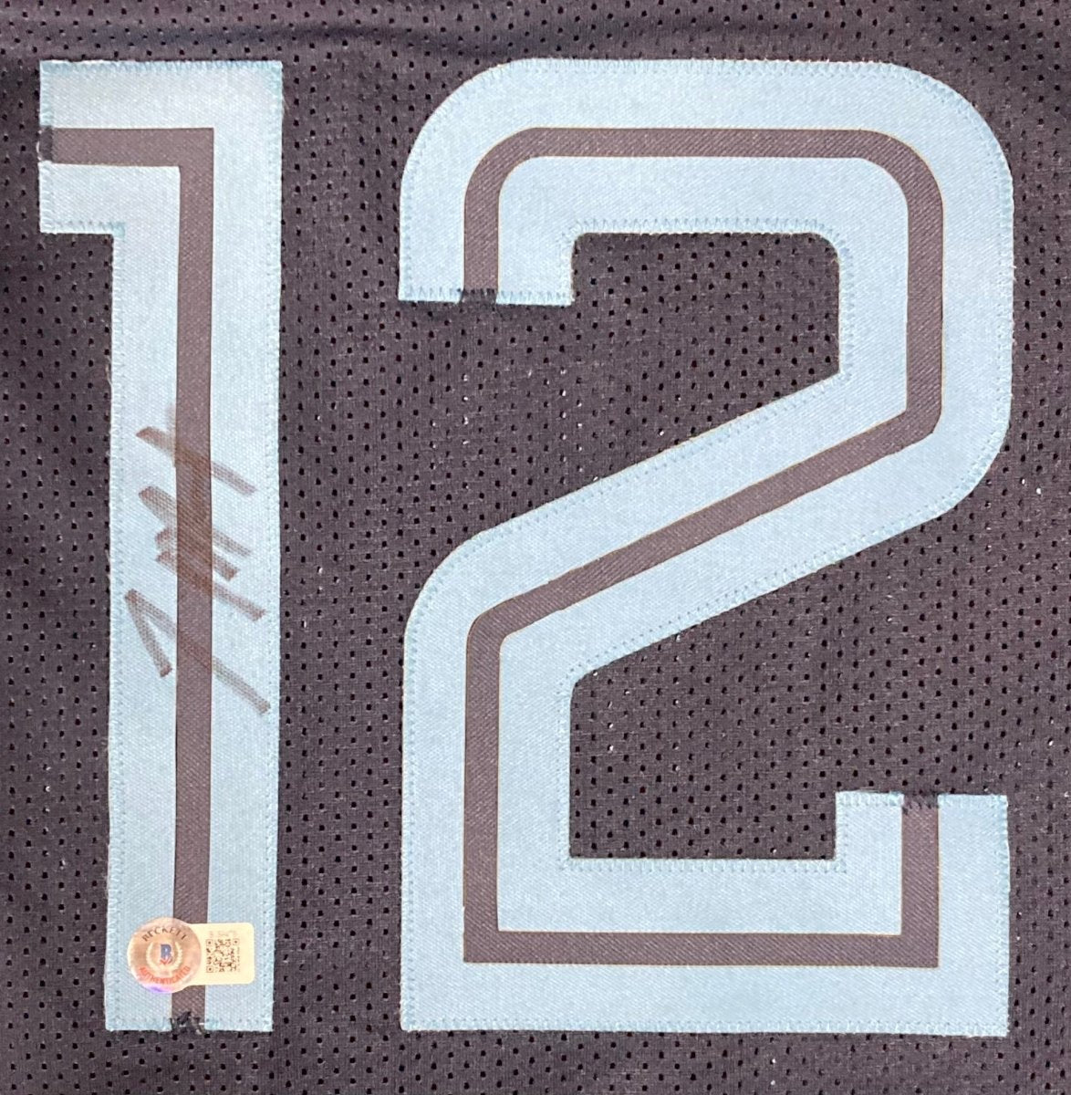 Authentic Ja Morant Memphis Grizzlies Signed Navy Blue Basketball Jersey - Limited Edition Collectible for NBA Fans & Sports Memorabilia Enthusiasts - Perfect for Display, Gifting, and Game Day Outfits
