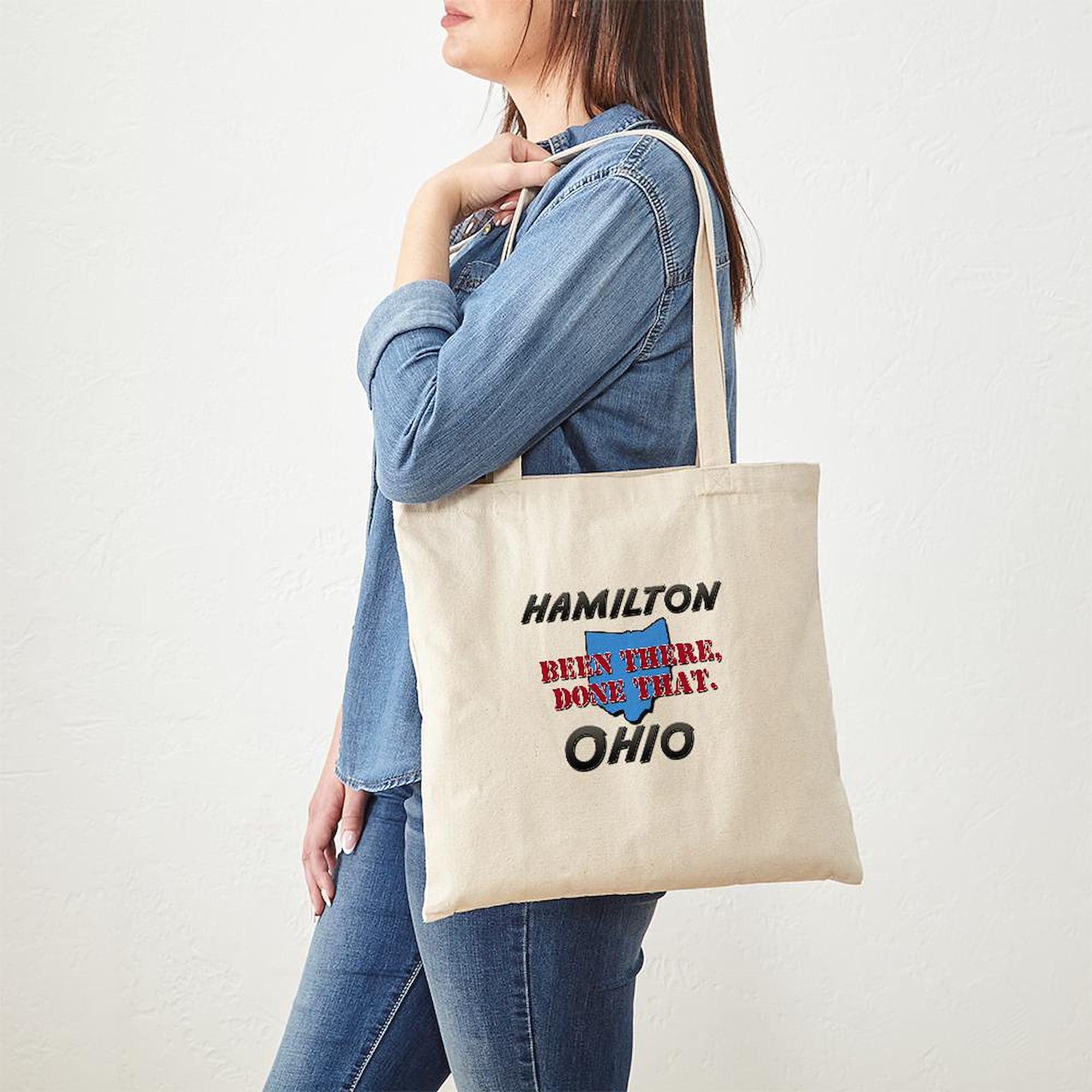 Hamilton Ohio Been There Done That Tote Bag - Natural Canvas Reusable Shopping Bag for Groceries, Beach & Everyday Use