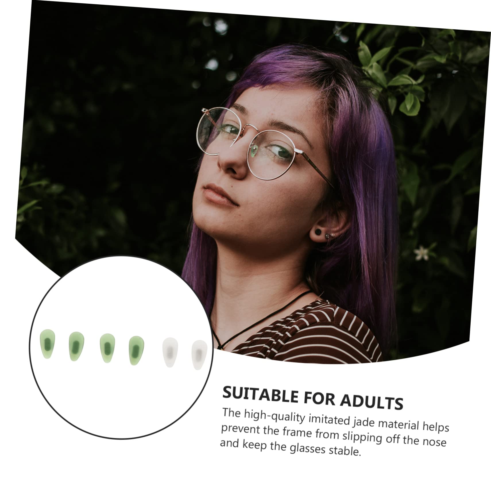 HOMSFOU 6 Pairs Clear Glasses Nose Pads - Soft Silicone Nose Bridge Cushions for Eyeglasses & Sunglasses - Comfortable Anti-Slip Nose Pads for Reading Glasses, Computer Glasses, and Fashion Shades (Ideal for All-Day Wear & Outdoor Activities)