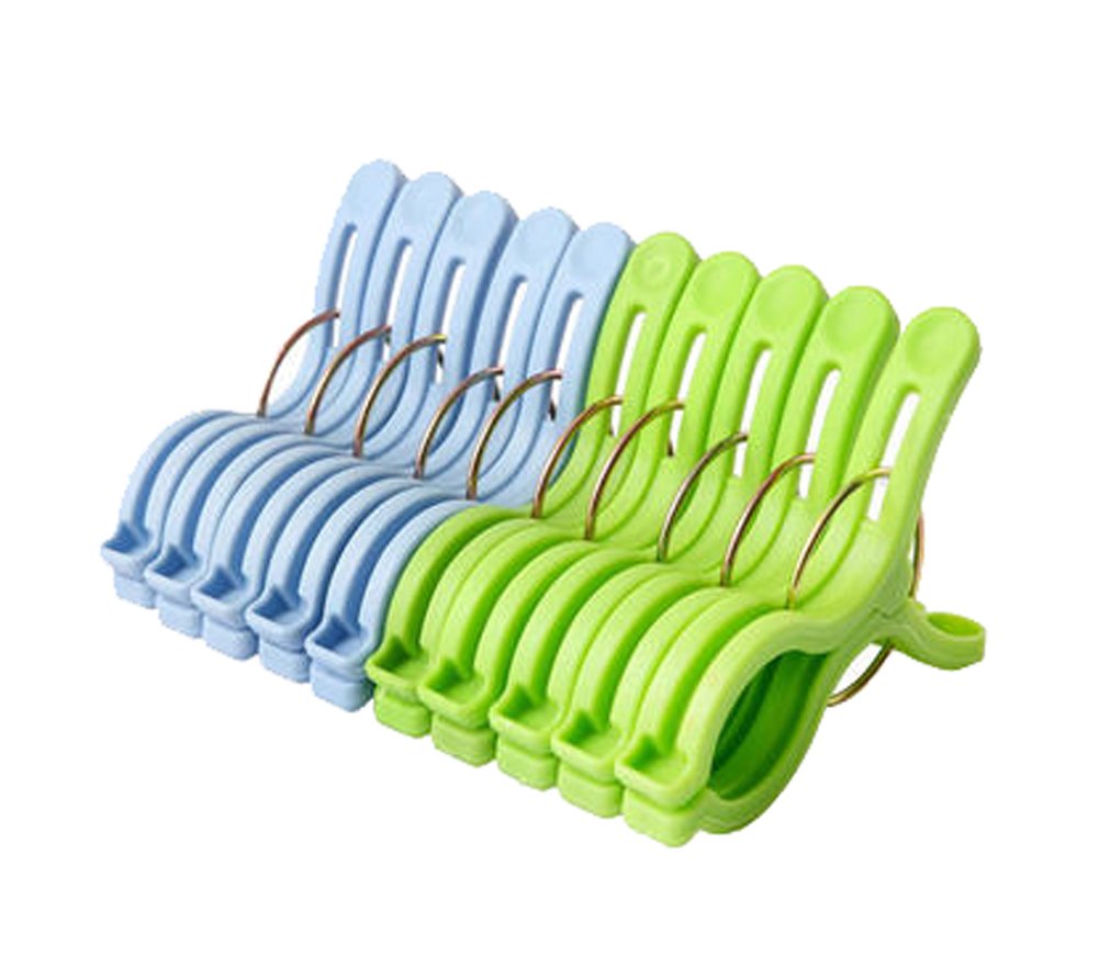 4-Pack Colorful Plastic Laundry Clothespins - Heavy Duty Clothes Hangers with Strong Grip for Indoor/Outdoor Drying, Organizing Baby Clothes, Hanging Curtains & DIY Crafts (Multicolor)