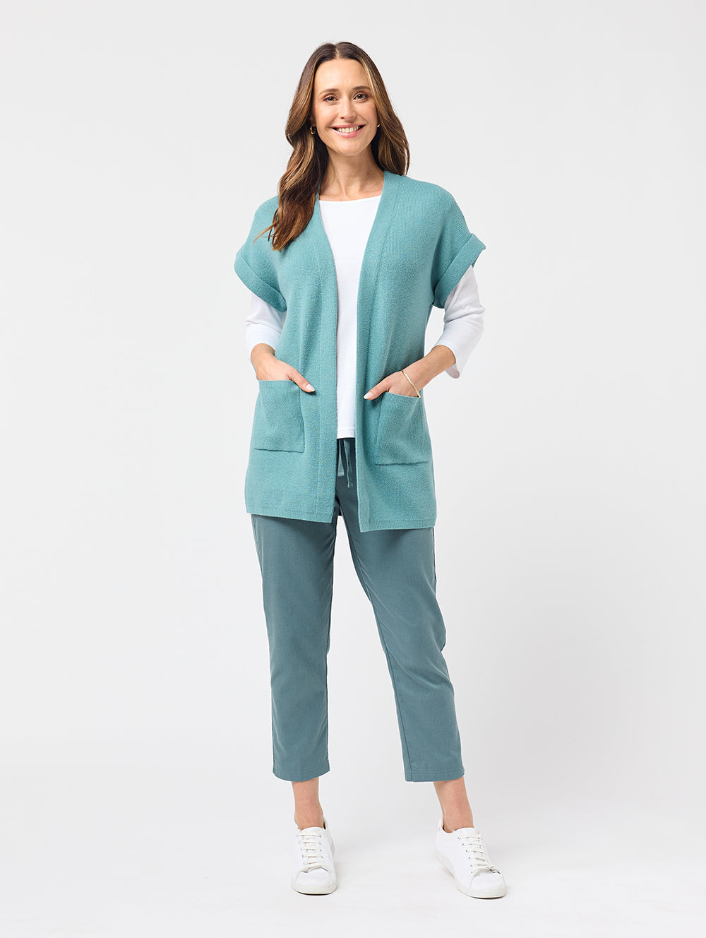 Nicoline Women's Short Sleeve Knit Cardigan Sweater - Lightweight Open Front Cover Up for Spring/Summer, Office, Casual Outfits & Travel