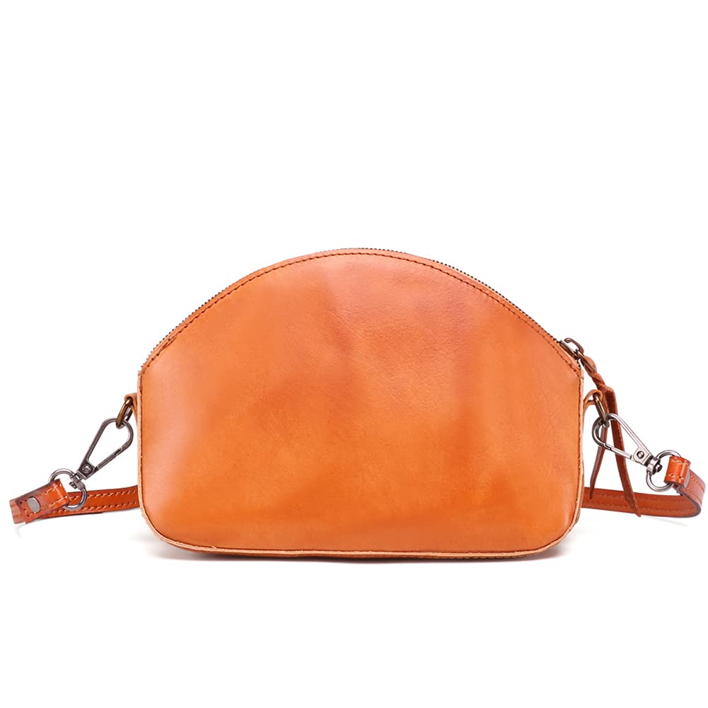 ROUROU Women's Genuine Leather Shoulder Bag - Stylish Tassel Crossbody Purse with Large Capacity, Retro Clutch Handbag for Work, Travel & Evening Out