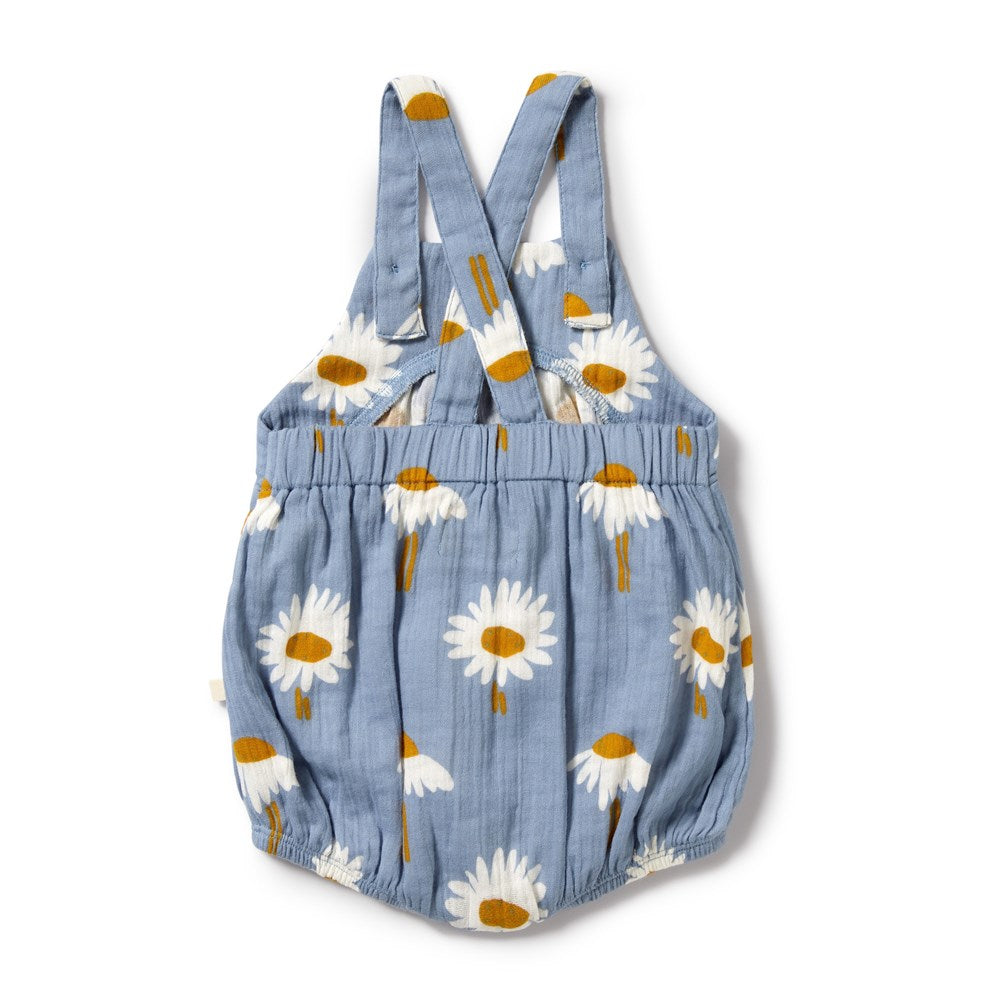 Organic Daisy Floral Crinkle Bodysuit for Babies - Soft Cotton Romper for Newborns & Infants - Perfect for Photo Shoots, Playtime & Everyday Wear