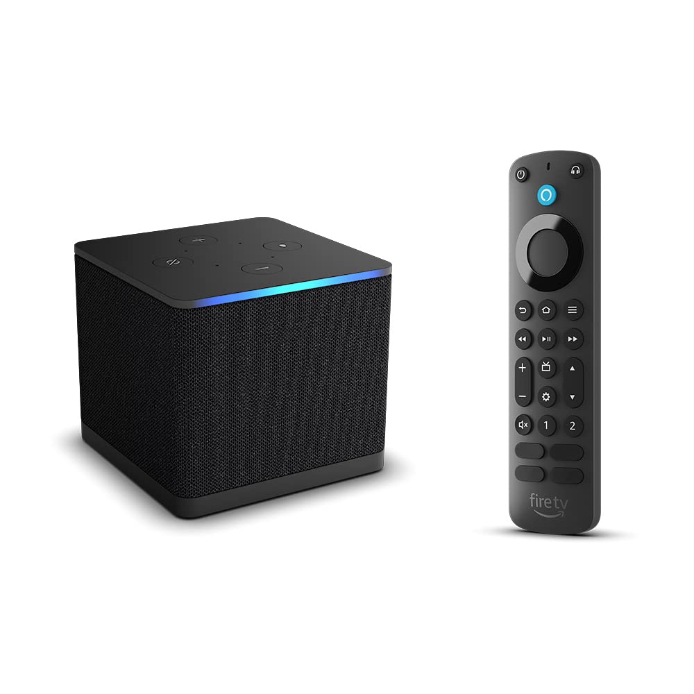 Fire TV Cube with Alexa Voice Remote Pro | 4K Ultra HD Streaming Device, Hands-Free Alexa Control | Perfect for Home Entertainment & Smart TV Setup