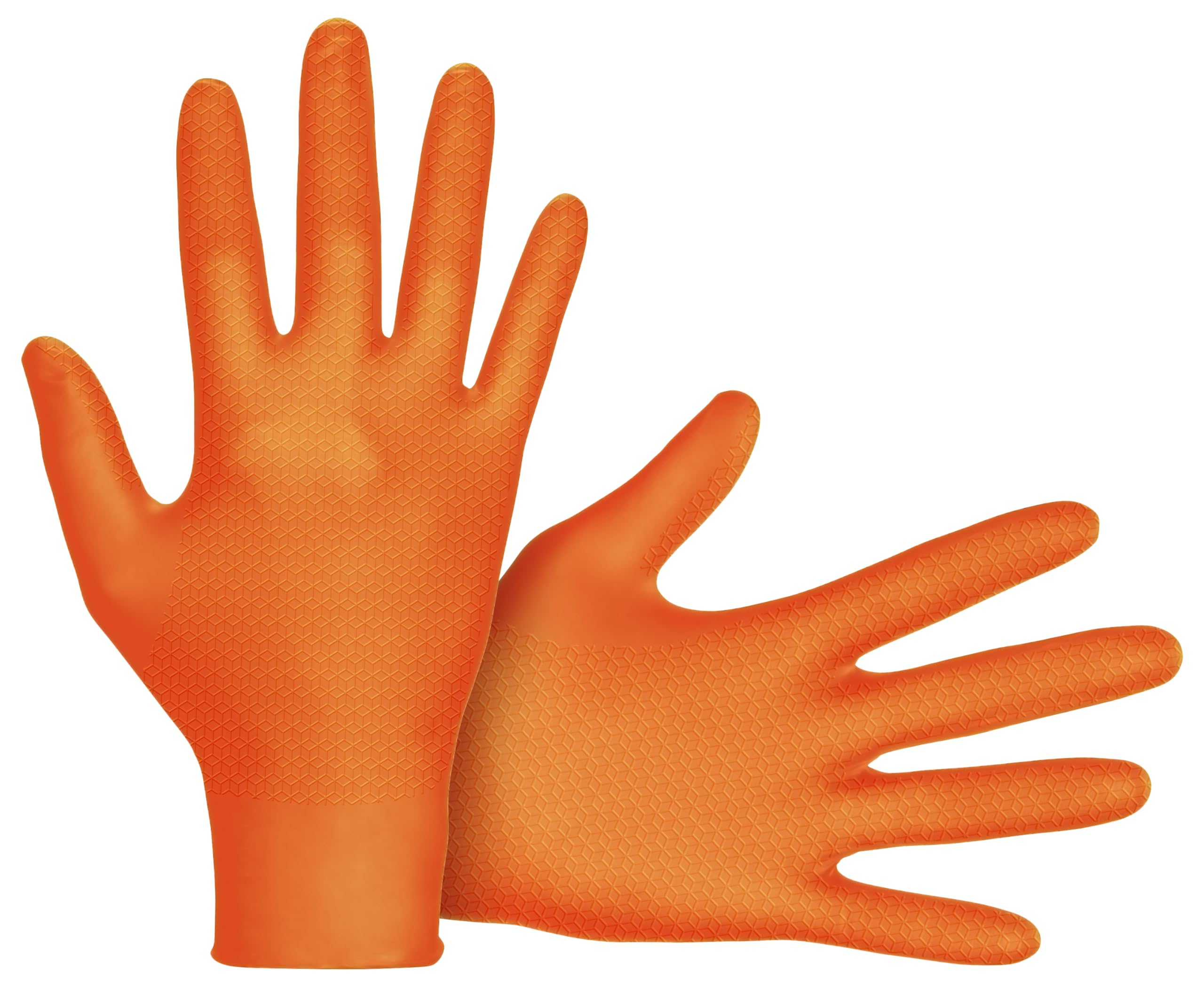 SAS Astro-Grip Powder-Free Exam Grade Nitrile Disposable Gloves - 10 Boxes (100 Gloves Each), Orange, 7 Mil - Ideal for Medical, Dental, Laboratory & Food Handling Safety