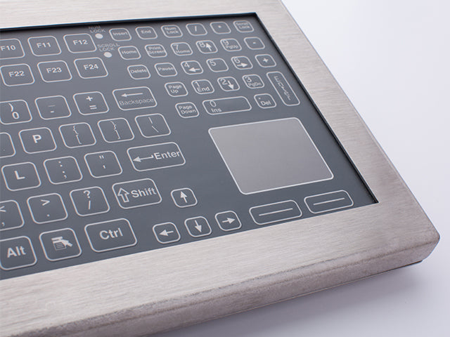 iKey Membrane Keyboard with Touchpad - USB Computer Keyboard for Office, Home & Industrial Use - Spill-Resistant & Durable Design for Workstations, POS Systems and Harsh Environments