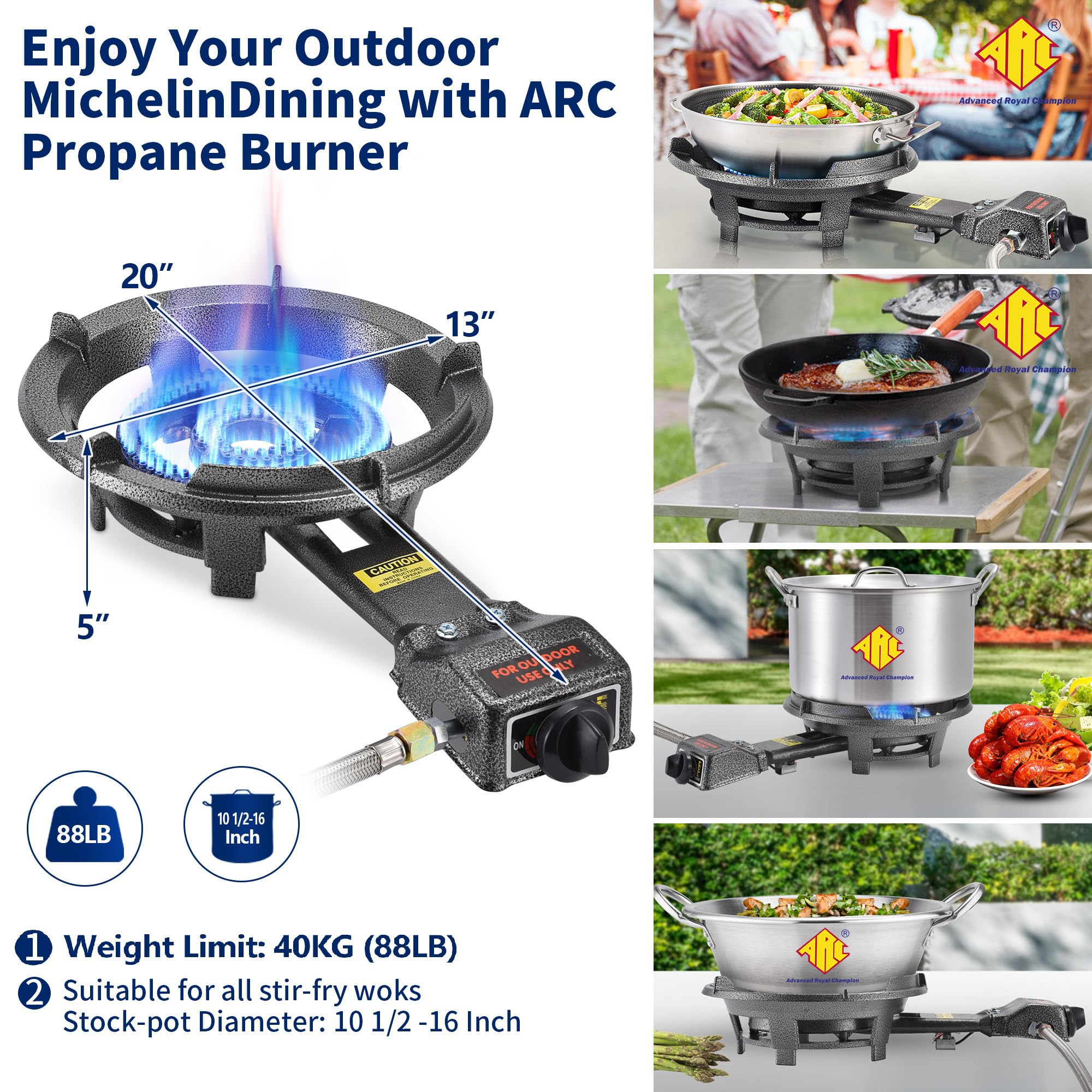**ARC Outdoor Propane Burner Stove - 13
