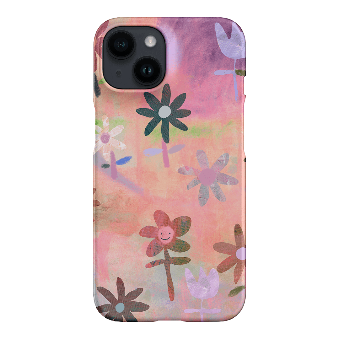 Premium Lazy Daisy Floral Phone Case - Shockproof & Slim Design for iPhone 15/14/13/12/Pro/Max - Perfect for Everyday Use, Travel & Outdoor Activities