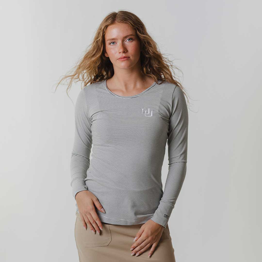 Utah Go Long Crew Sweatshirt - Soft Striped Pullover for Men & Women | Cozy Casual Wear for Fall & Winter