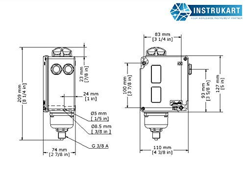 Danfoss RT121 Low Current Electronic Manual Pressure Switch (-1 to 0 Bar) - 2 Pack for Refrigeration Compressors & AC Systems | HVAC Maintenance, Industrial Cooling Equipment Repair
