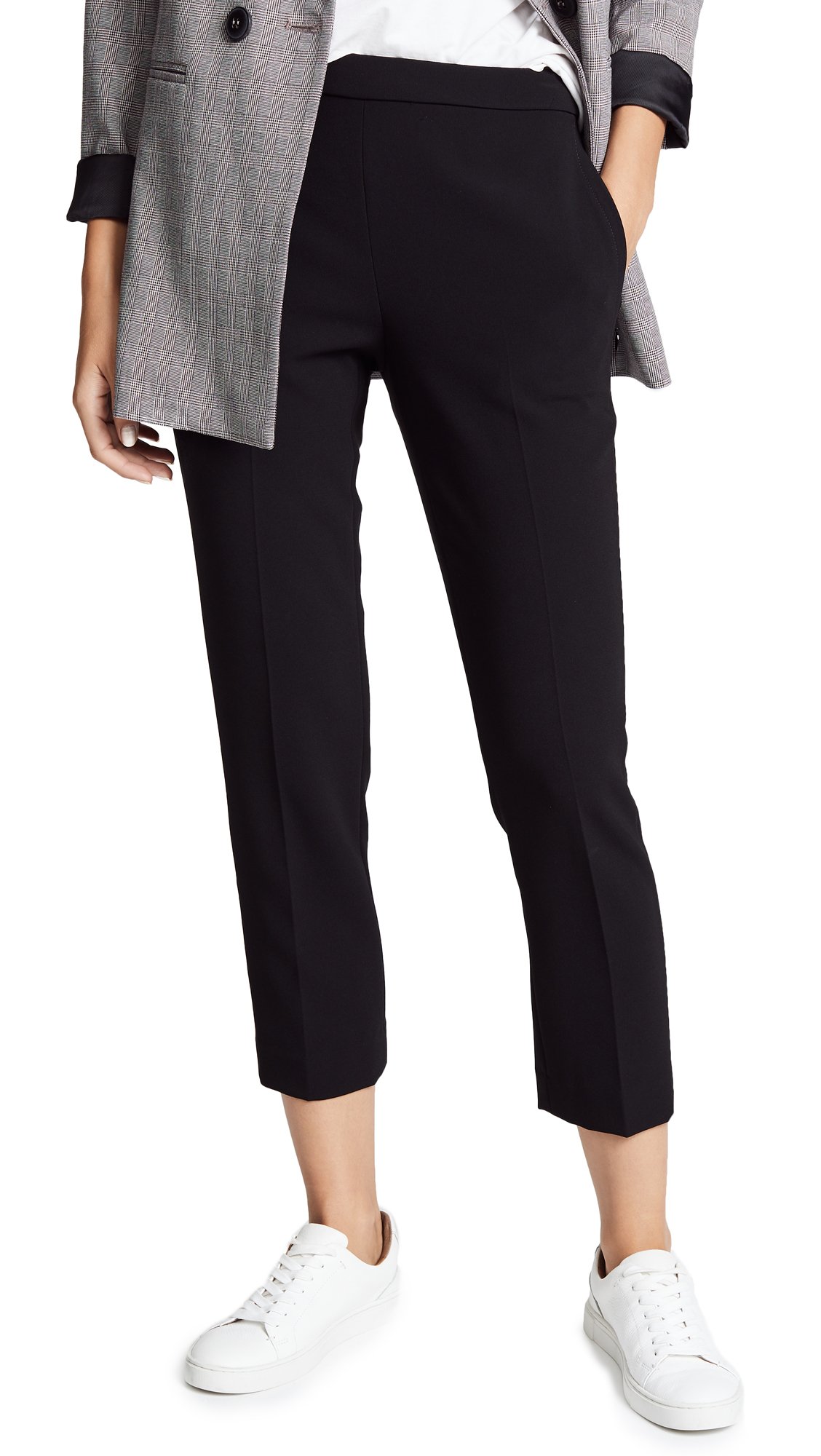 Theory Women's Stretch Pull-On Dress Pants - Comfortable Work Pants for Office, Business Travel & Professional Wear