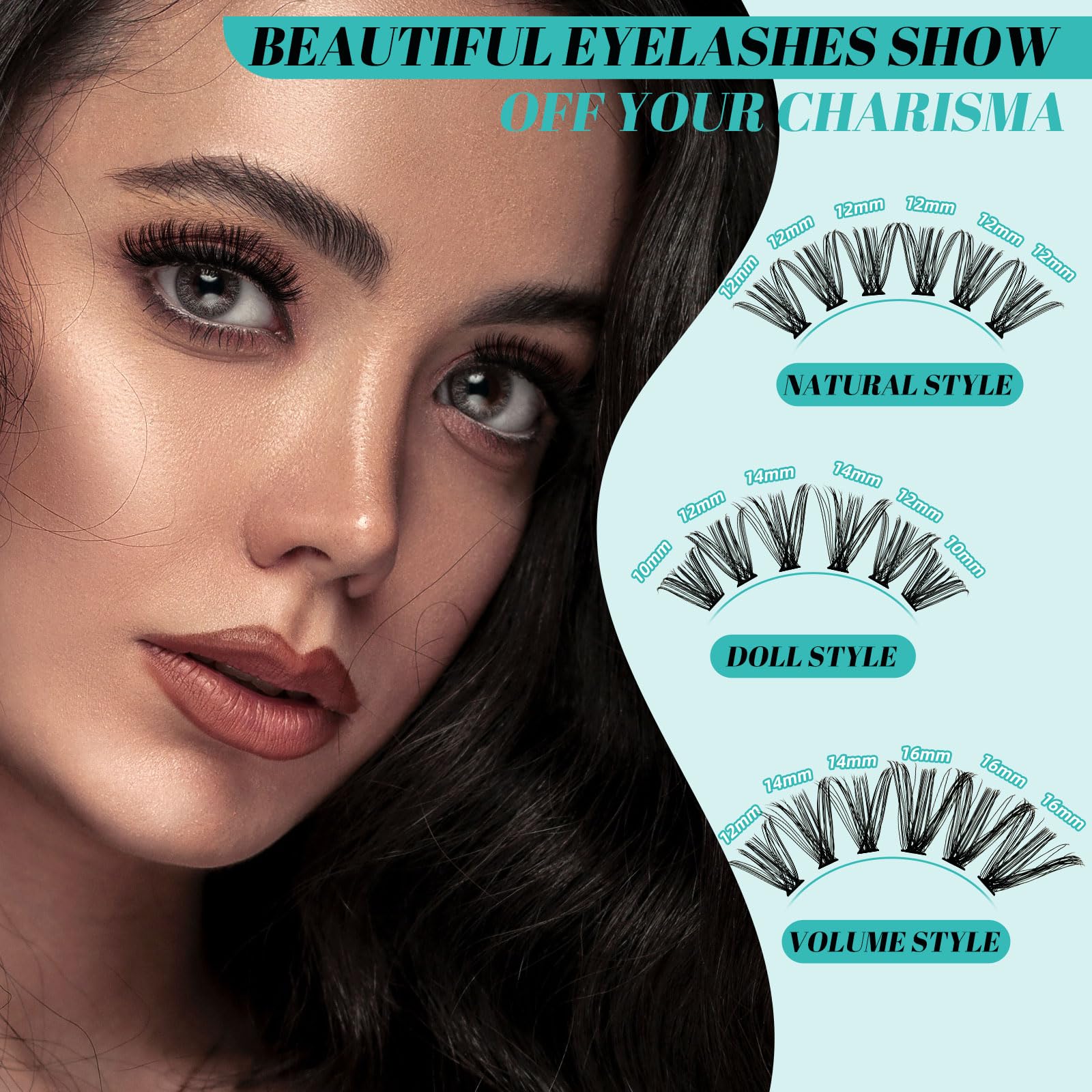 320Pcs DIY Individual Eyelash Extension Kit - Professional Lash Clusters, Bond, Seal & Remover Set with Applicator Tool (40D, D-Mix 9-16mm) for Salon-Quality Lashes at Home | Perfect for Bridal, Party & Daily Makeup Looks
