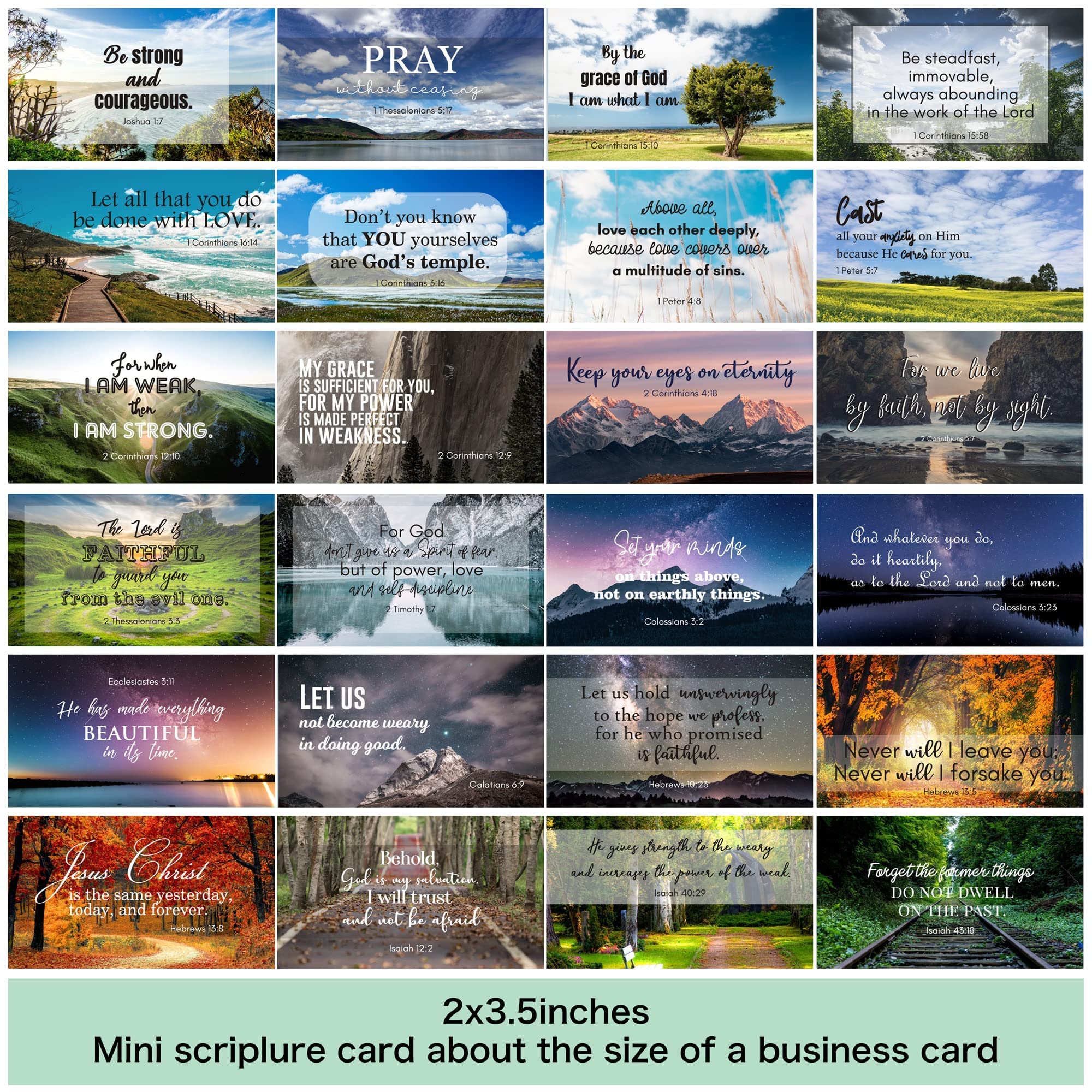 BRYTEFY 200 Bible Verse Prayer Cards - Inspirational Christian Gifts for Women & Men | Bible Study & Daily Devotion