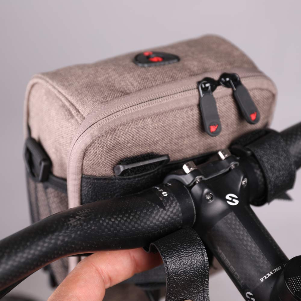 UPANBIKE Bike Handlebar Bag - Waterproof Mountain Bike Pouch with Shoulder Strap & Rain Cover - Multi-Functional Bicycle Storage for Commuting, Touring & Outdoor Adventures