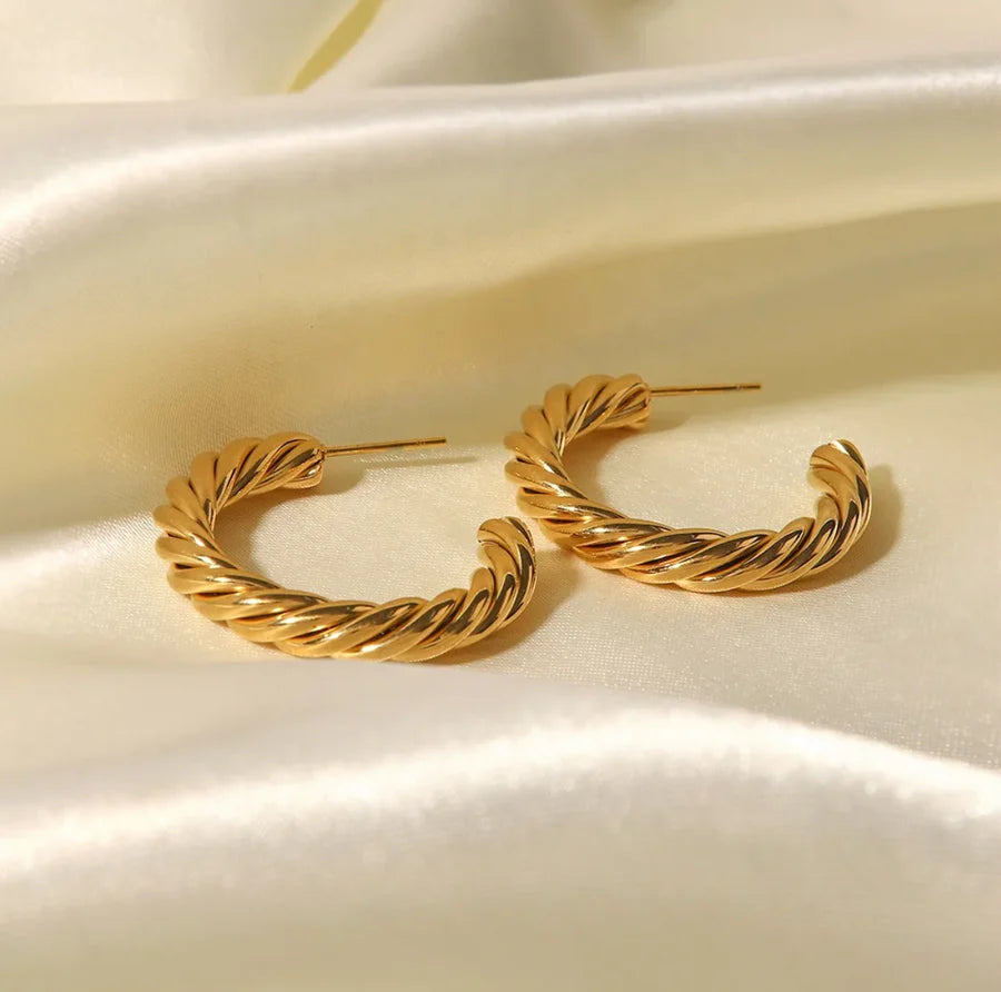 Allessandra Gold Earrings for Women - Elegant Dangle Hoop Earrings for Party, Wedding & Everyday Wear