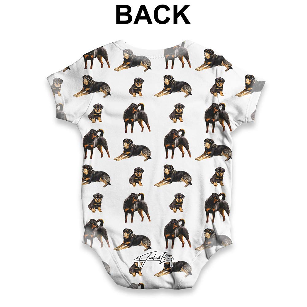 TWISTED ENVY Baby Boy Clothes - Cute Rottweiler Print Outfits for Newborns & Toddlers | Soft Cotton Rompers & Bodysuits for Playtime & Photo Shoots