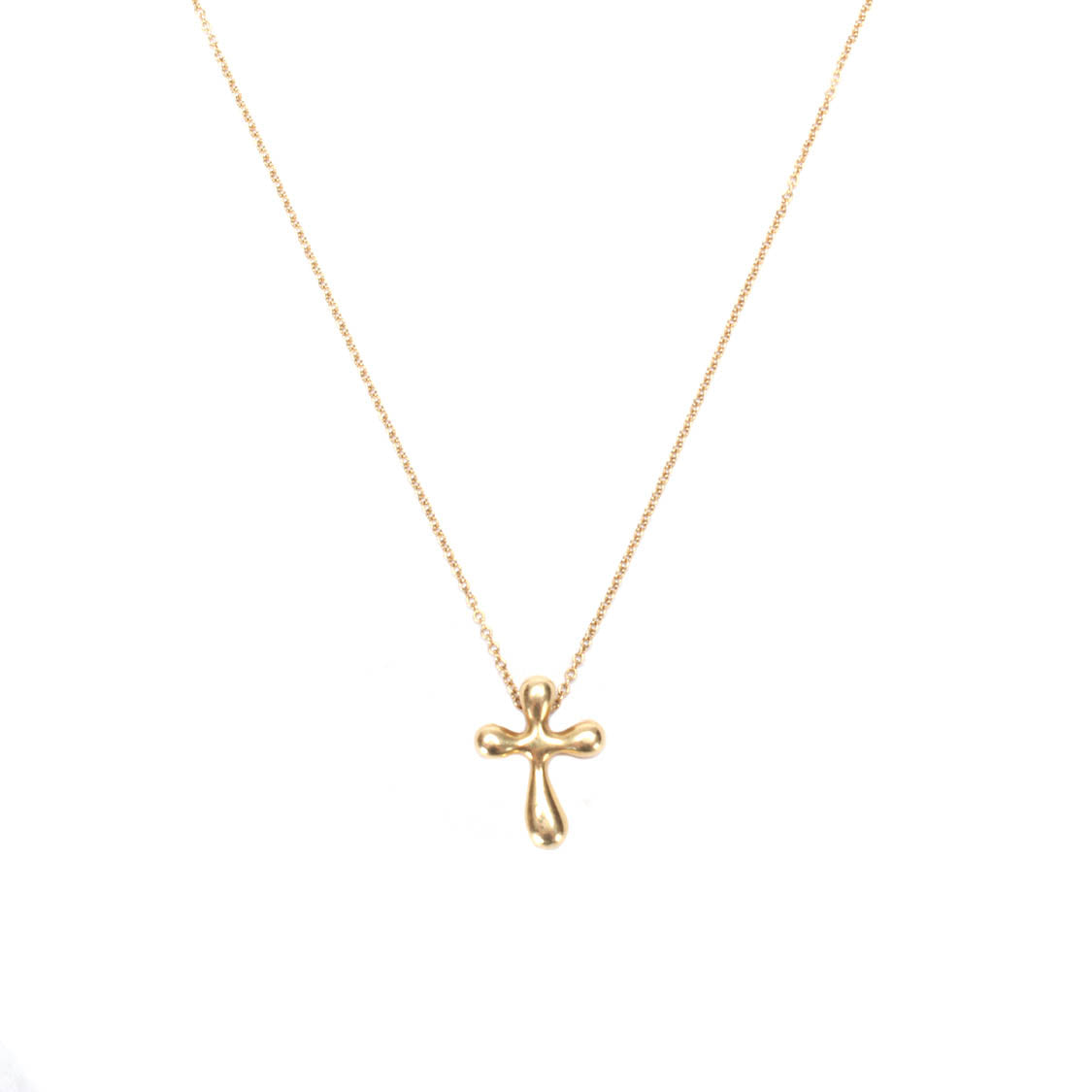18K Gold Cross Pendant Necklace for Women - Elegant Religious Jewelry Gift for Baptism, First Communion & Everyday Wear