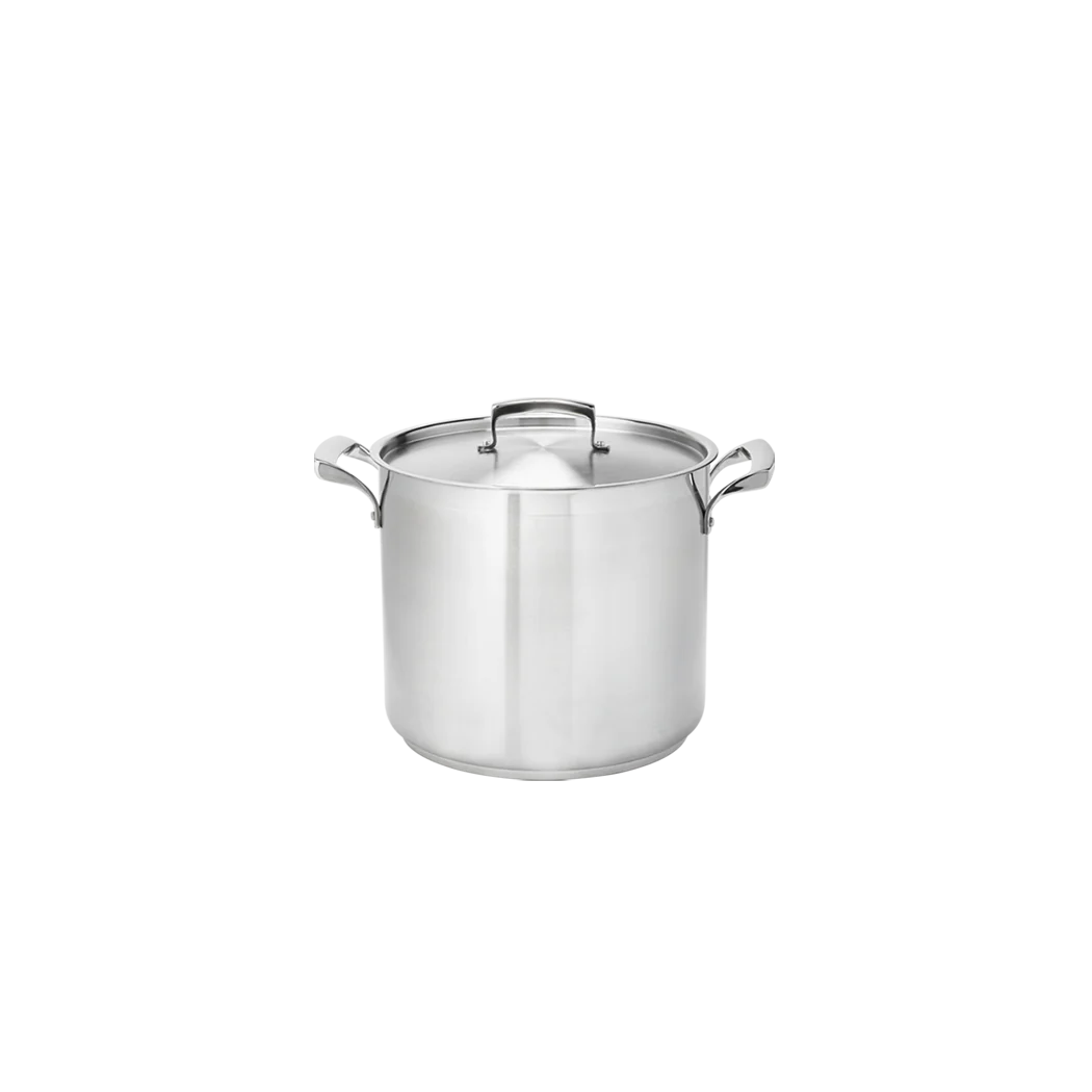 Thermalloy 10 Quart Stainless Steel Deep Stock Pot - Heavy Duty Cooking Pot for Soups, Stews, Pasta & Canning - Professional Grade Kitchen Cookware for Home & Restaurant Use