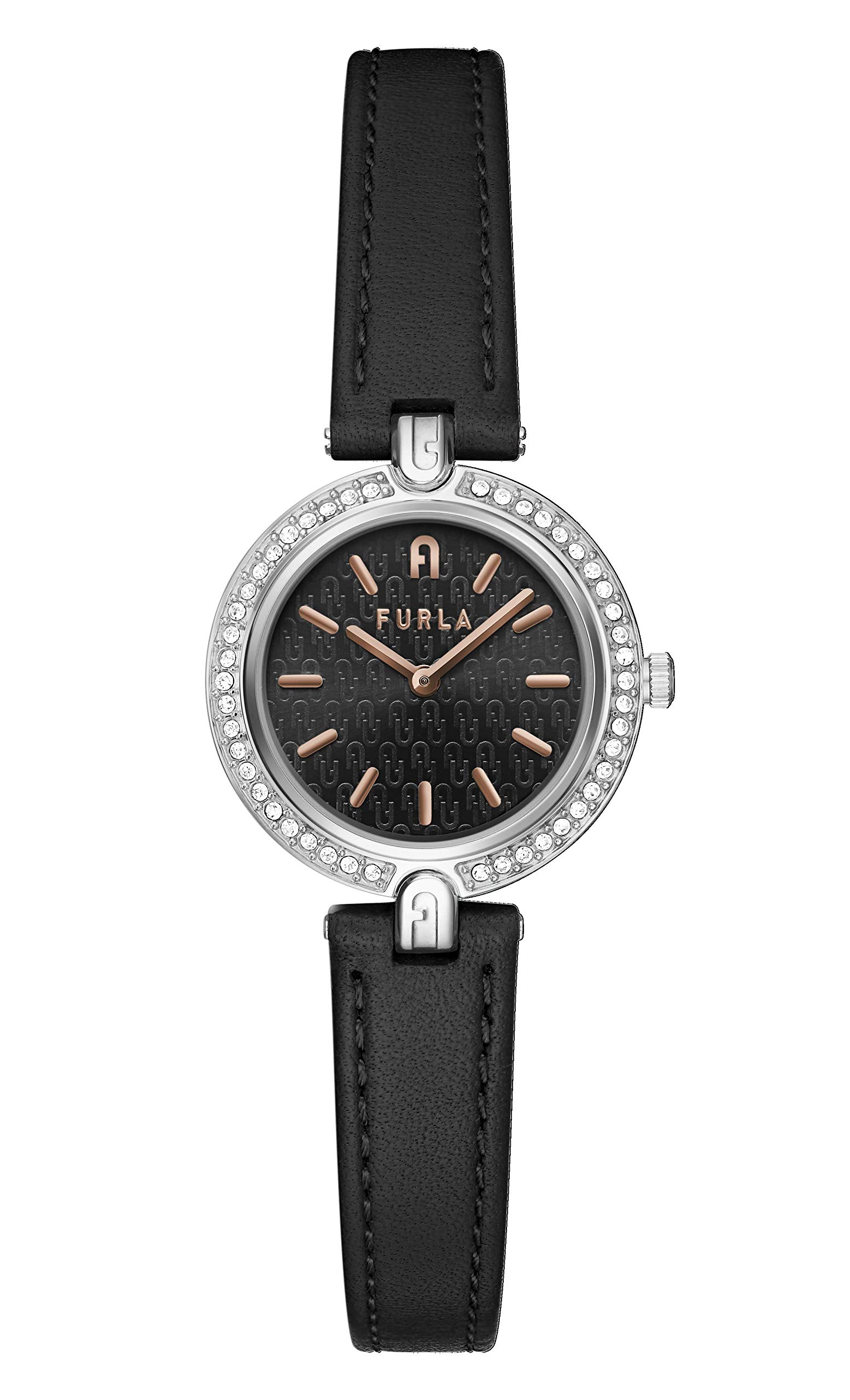 Furla Women's Elegant Dress Watch - WW00006004L1, Black Leather Strap, Minimalist Design | Perfect for Office, Formal Events & Everyday Wear