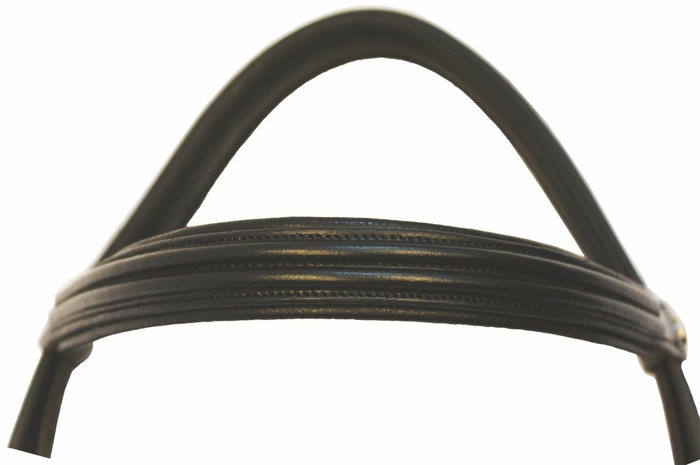 Henri de Rivel Premium Padded Dressage Bridle with Crank Noseband - Comfortable & Adjustable Horse Riding Equipment for Dressage Training & Competition