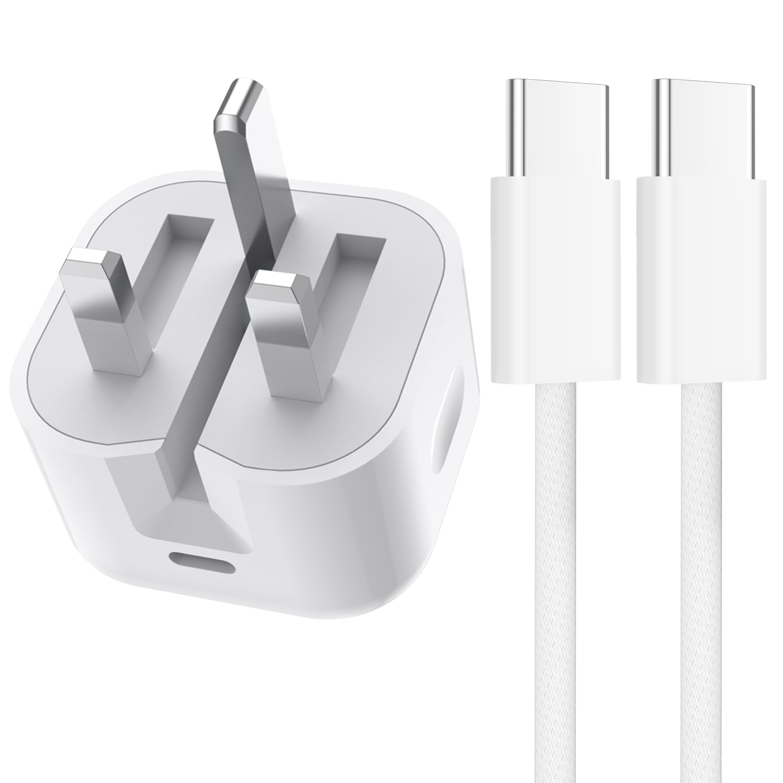 MFi Certified 20W USB C Fast Charger for iPhone 16/15 Series & iPad - PD Wall Charger with 2M Cable | Compatible with iPhone 16 Pro Max/15 Pro/Plus, iPad Pro/Air/Mini | Perfect for Home, Office & Travel Charging