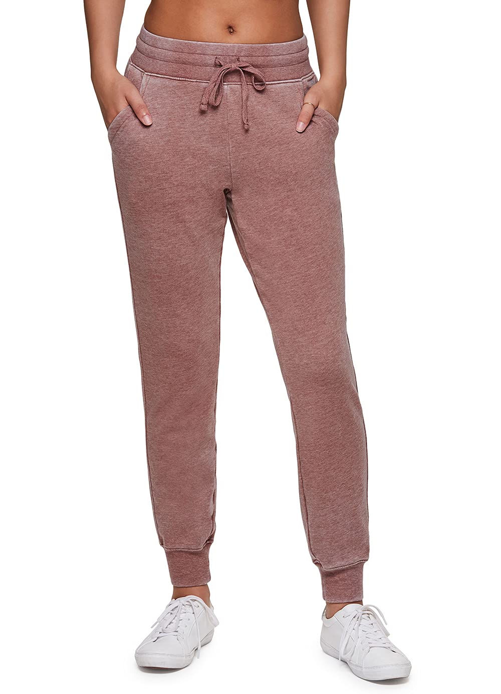 RBX Active Women's French Terry Jogger Sweatpants - Lightweight Comfort with Pockets for Yoga, Running & Lounge Wear