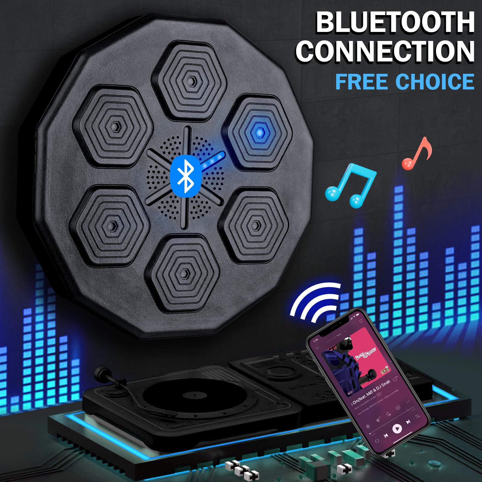 2025 Upgraded 2.0 Smart Bluetooth Music Boxing Machine - Wall Mounted Home Exercise Equipment with Parent-Child Game Mode | Perfect for Home Gym, Cardio Workouts & Family Fitness Activities