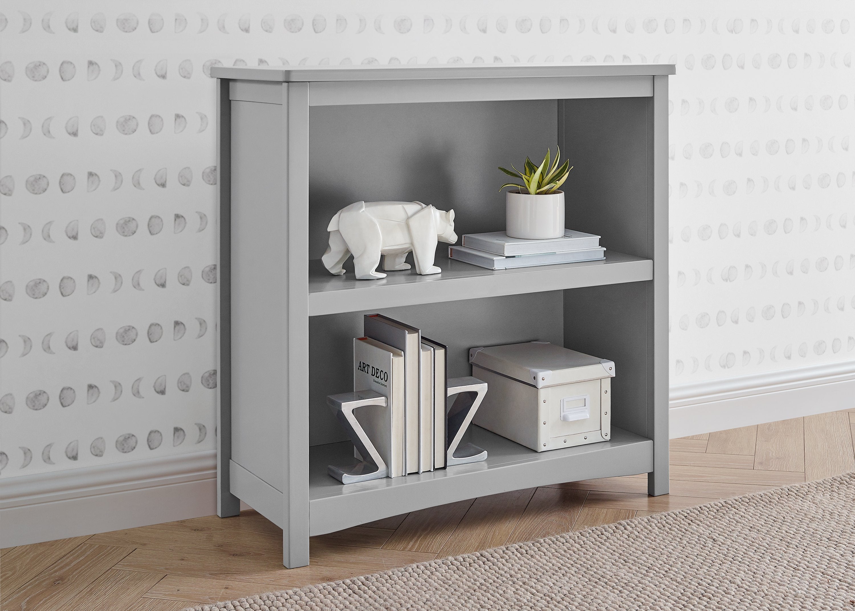 Universal 2 Shelf Bookcase - Sturdy Wooden Storage Shelf for Books, Toys & Decor | Perfect for Living Room, Bedroom, Office & Dorm Organization