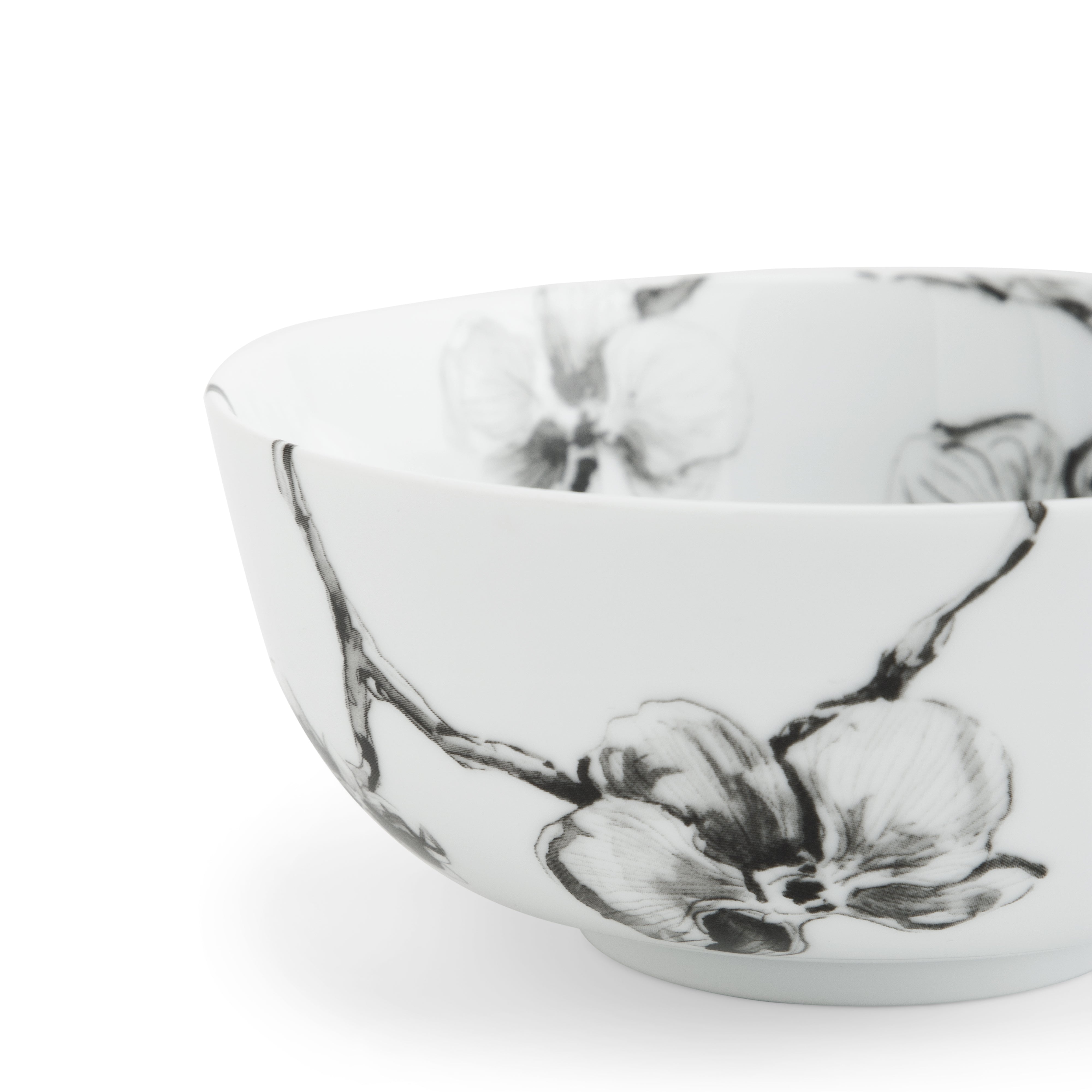 Premium Black Orchid Porcelain Dinnerware Set - Elegant 16-Piece Tableware for Fine Dining, Parties & Special Occasions