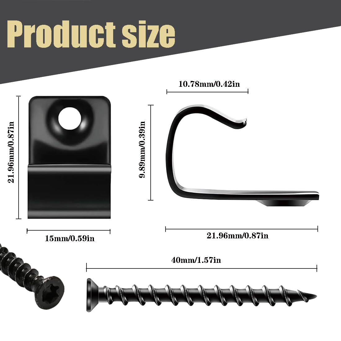 50Pcs Stainless Steel Decking Starter Clips with Screws & Driver Bits - Universal Composite Deck Fasteners for Secure & Easy Installation | Perfect for DIY Deck Building, Patio Renovation & Outdoor Projects