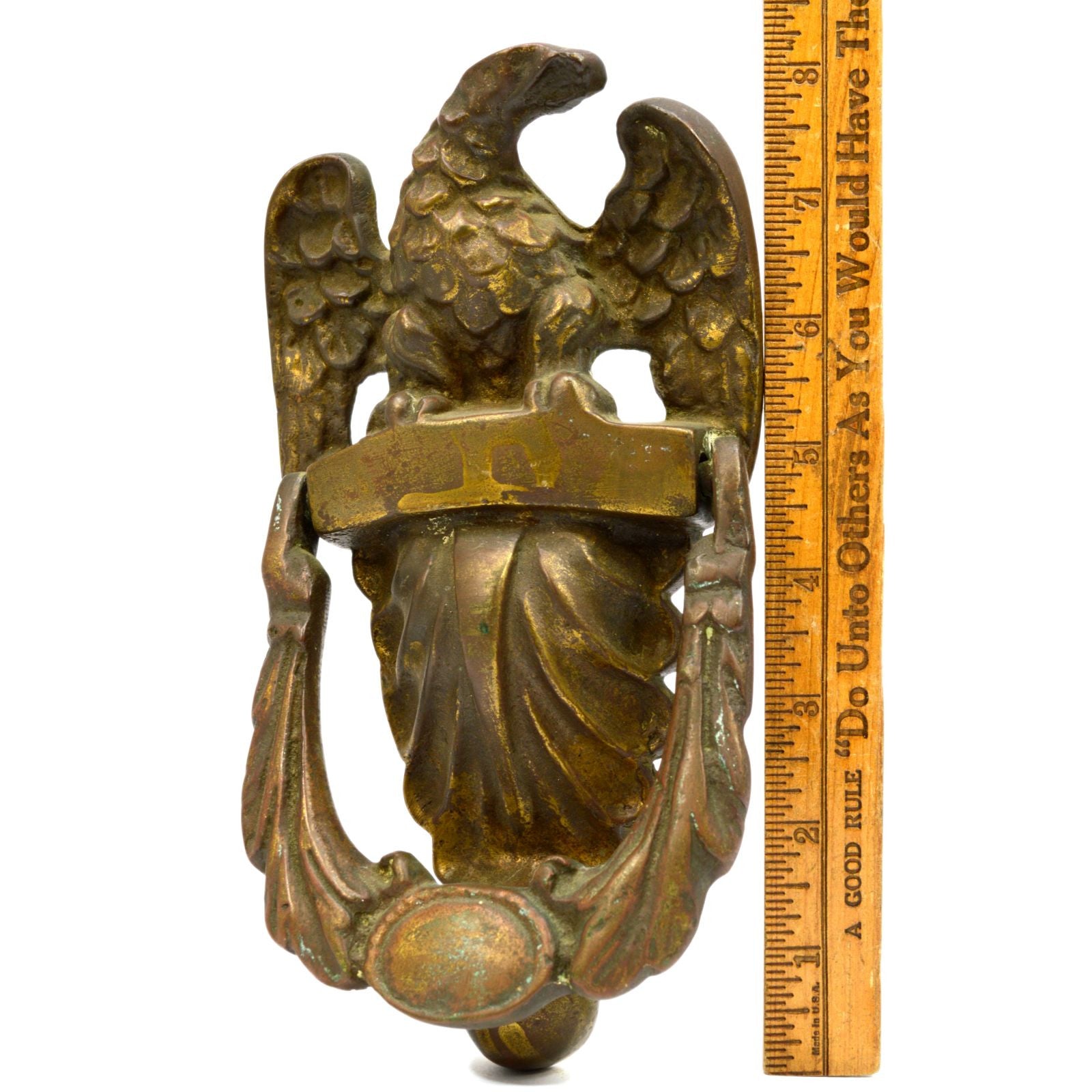 Vintage Solid Brass Eagle Door Knocker - 8